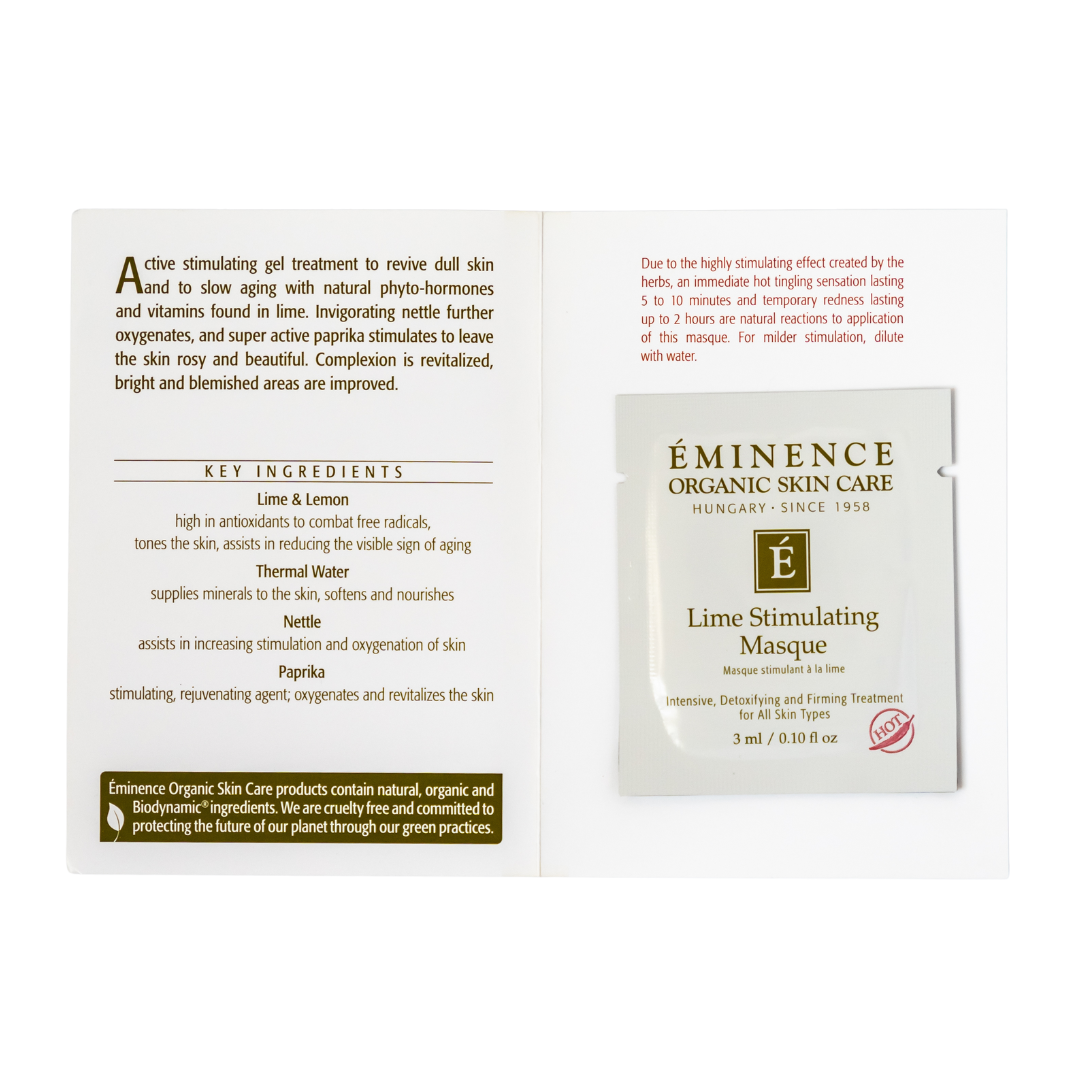 Eminence Organics Lime Stimulating Masque - Brightening & Exfoliating Face Mask for Glowing Skin | Perfect for Spa Nights & Skincare Routines