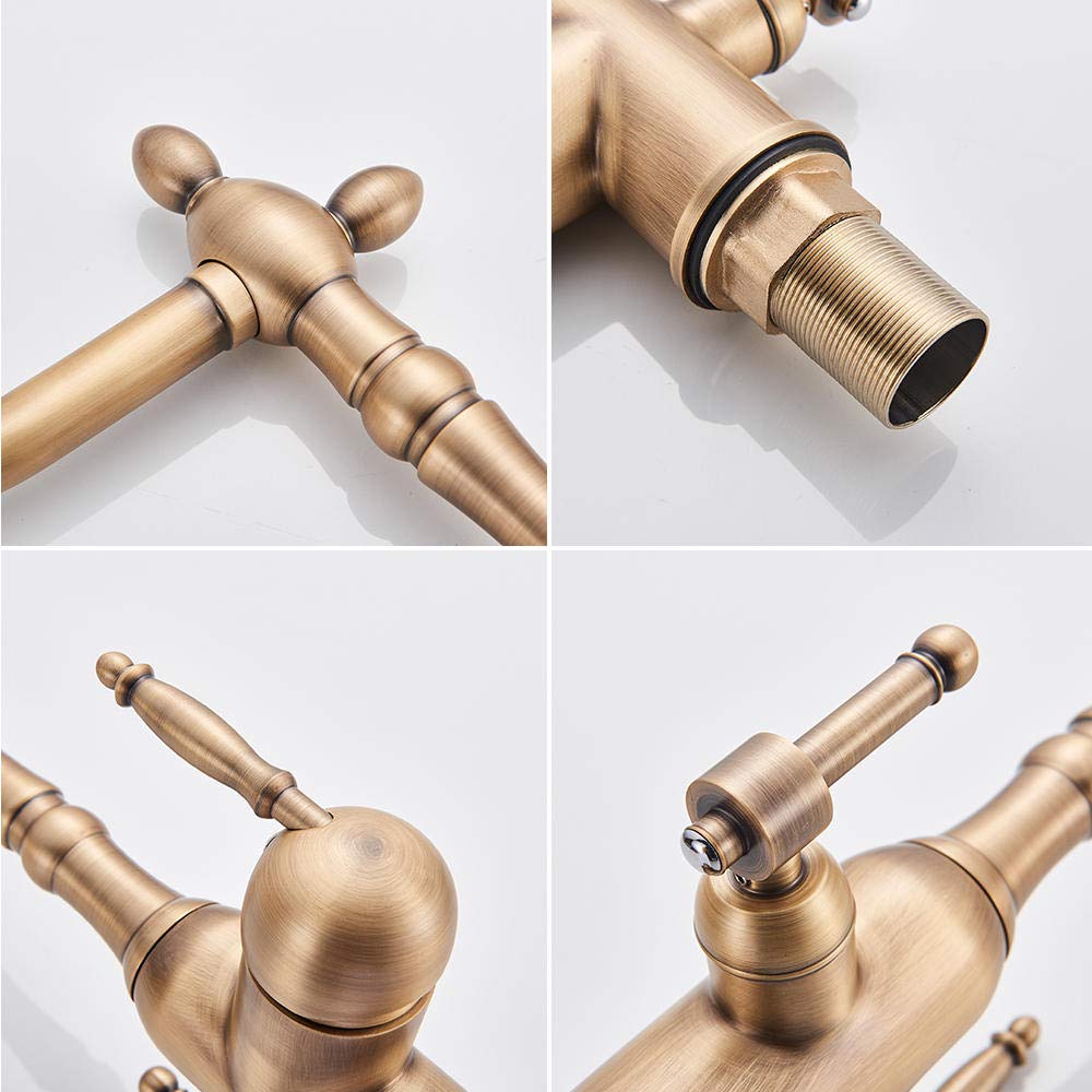 Antique Brass Kitchen Water Filter Faucet - Lead-Free Drinking Water Filtration System for Sink | Perfect for Clean Drinking Water & Healthy Cooking