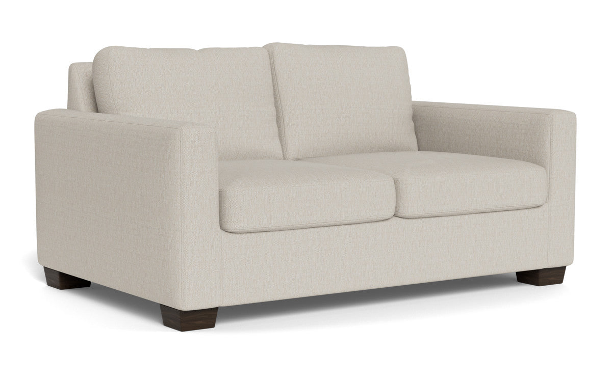Track 62 Loveseat - Modern 2-Seater Sofa for Small Spaces, Comfortable Fabric Couch with Sturdy Wooden Legs - Perfect for Apartments, Living Rooms and Cozy Home Decor