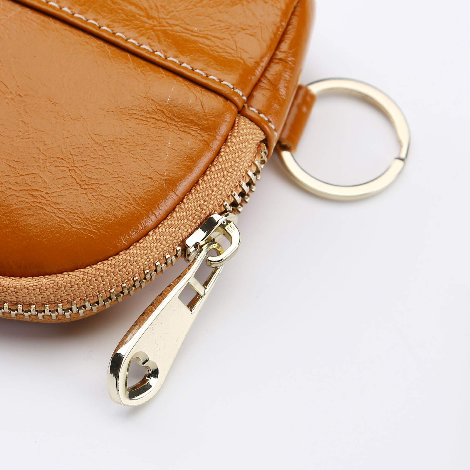 Women's Leather Coin Purse & Keychain Wallet - Dark Blue Change Pouch for Cash, Coins & Keys | Perfect for Everyday Use, Travel & Gift Giving