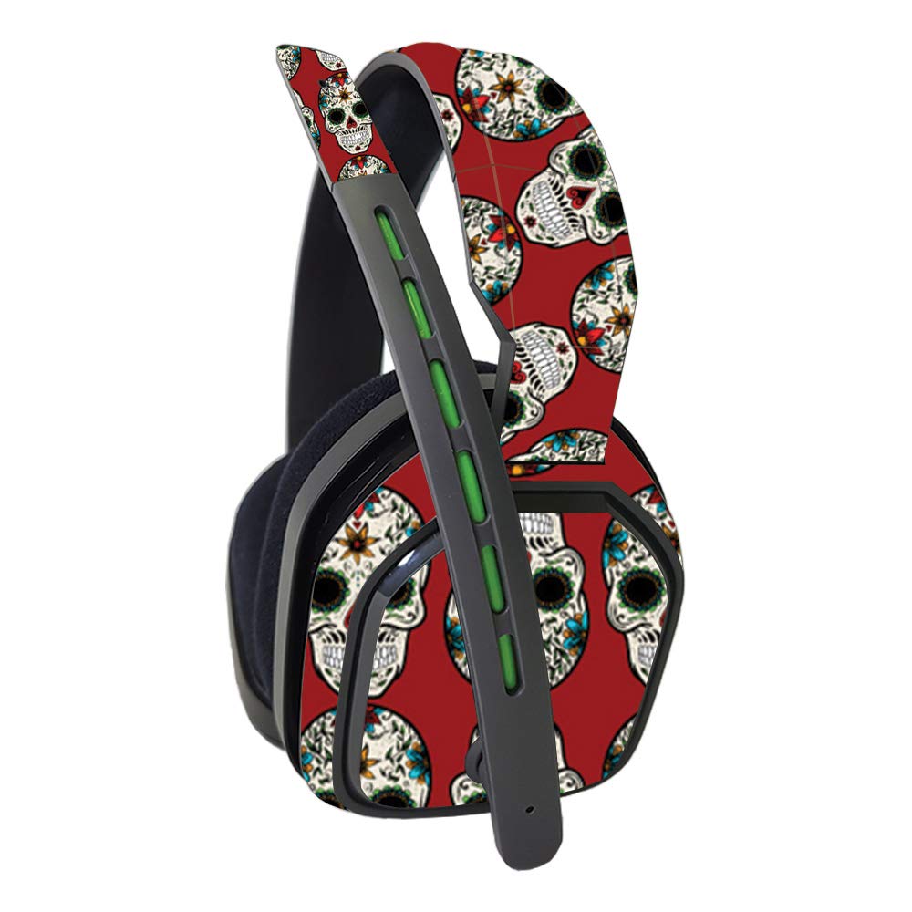 MightySkins Vinyl Decal Wrap Cover for Astro A10 Headset - Sugar Skull Design | Protective, Durable & Customizable Skin | Easy to Apply & Remove | Made in USA | Perfect for Gaming, Streaming & Personalization