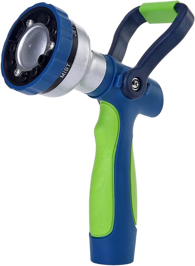 High Pressure Adjustable Garden Hose Spray Nozzle - Heavy Duty Hand Sprayer for Car Washing, Lawn Watering & Household Cleaning | Perfect for Outdoor Gardening, Vehicle Detailing & Patio Cleaning