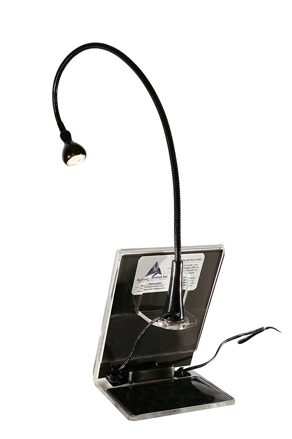 3D Hologram Picture of Man - High Tech Lighted Desk Stand with Photopolymer Film - Perfect for Home Office Decor, Sci-Fi Collectibles & Futuristic Gifts