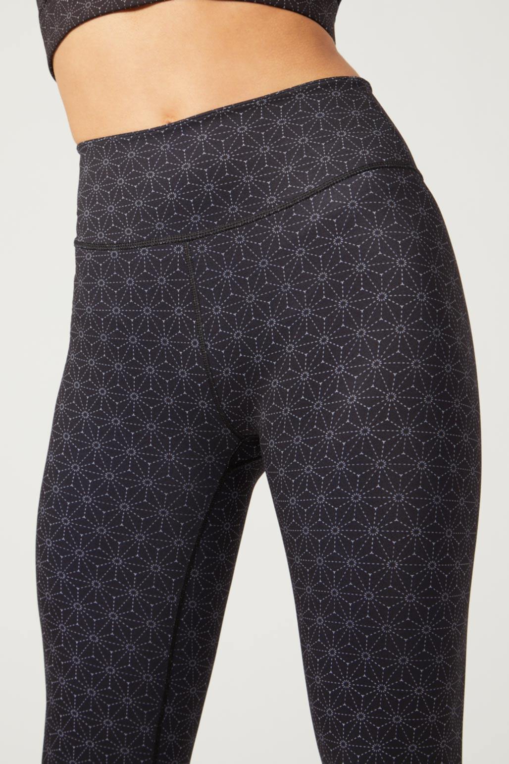 High Waist Reversible Leggings for Women - Tokyo Sunrise Print - Comfortable Yoga Pants for Workout, Running & Lounge Wear