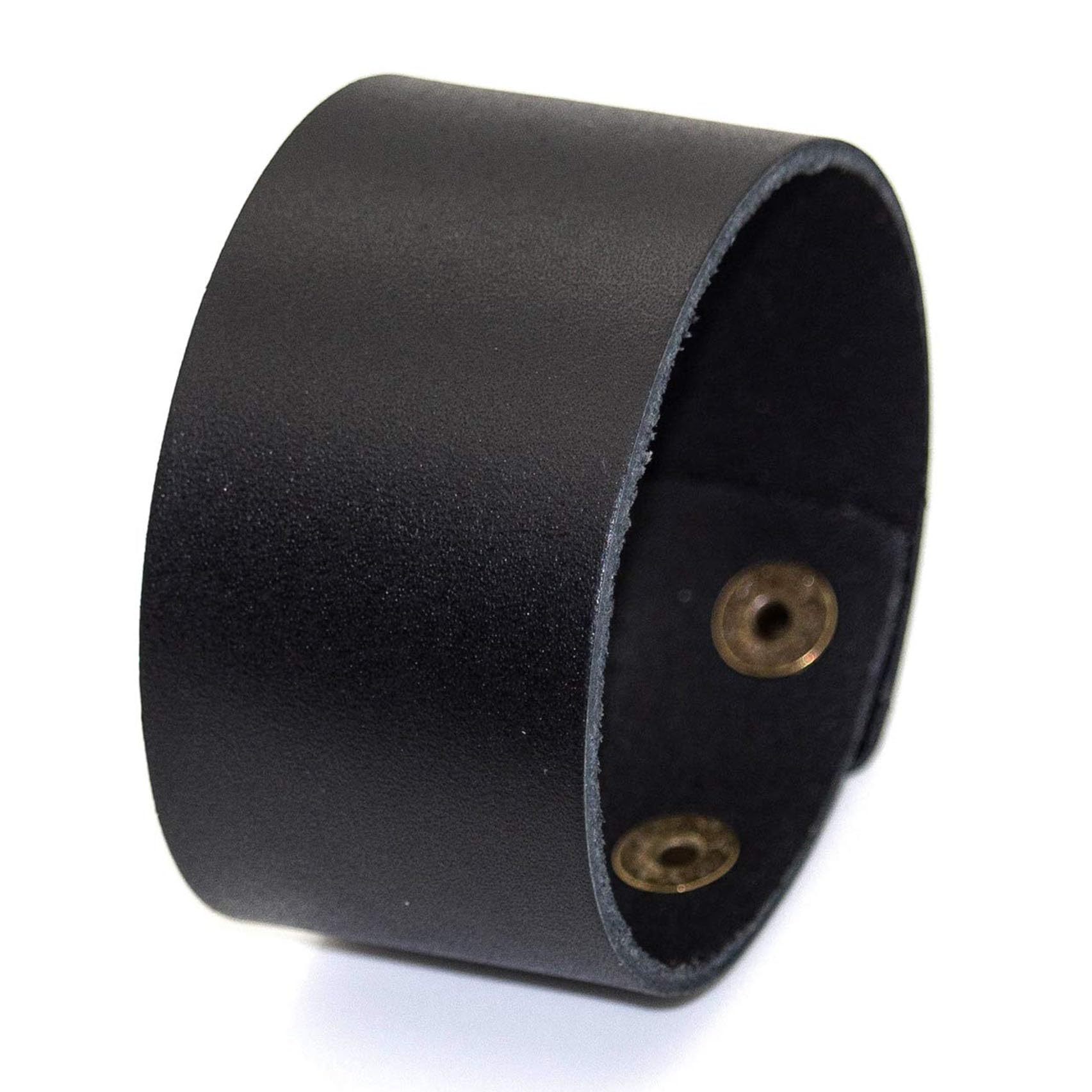 Punk Rock Wide Faux Leather Wristband - Retro Adjustable Snap Bracelet Arm Band Cuff for Men & Women - Perfect for Concerts, Festivals and Gothic Fashion Accessories