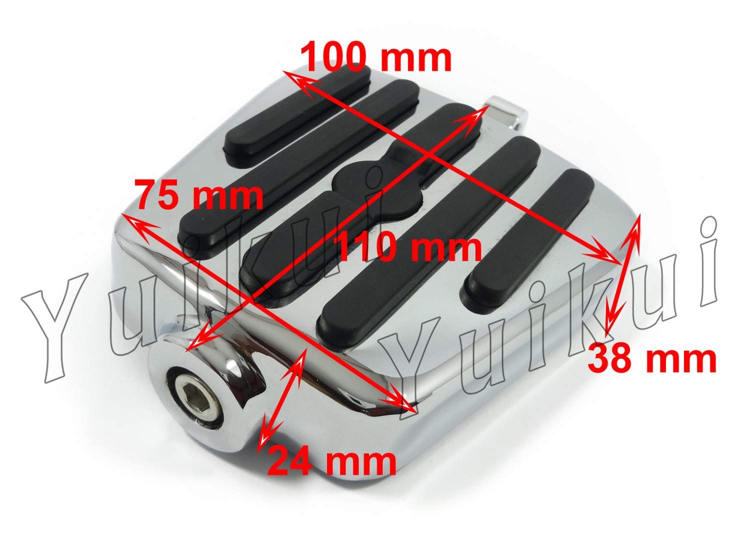 Universal Motorcycle Highway Pegs & Crash Bar Foot Rests - 32mm & 25.4mm Engine Guard Mount for Honda VT Shadow 600 750 1100, VTX, Magna, Goldwing - Comfortable Long Ride Foot Support for Cruiser & Touring Bikes