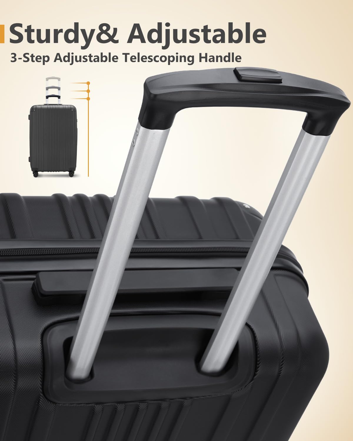 3-Piece Hard Shell Spinner Luggage Set with TSA Lock - 20
