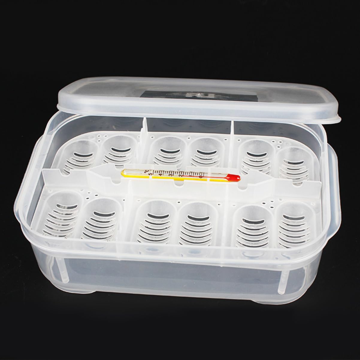Angoily 3-Piece Reptile Egg Incubation Box Set - Observation Container for Snake & Lizard Eggs (Holds 12 Eggs) - Easy to Use Breeding Habitat for Pet Reptiles, Classroom Science Projects & Wildlife Observation
