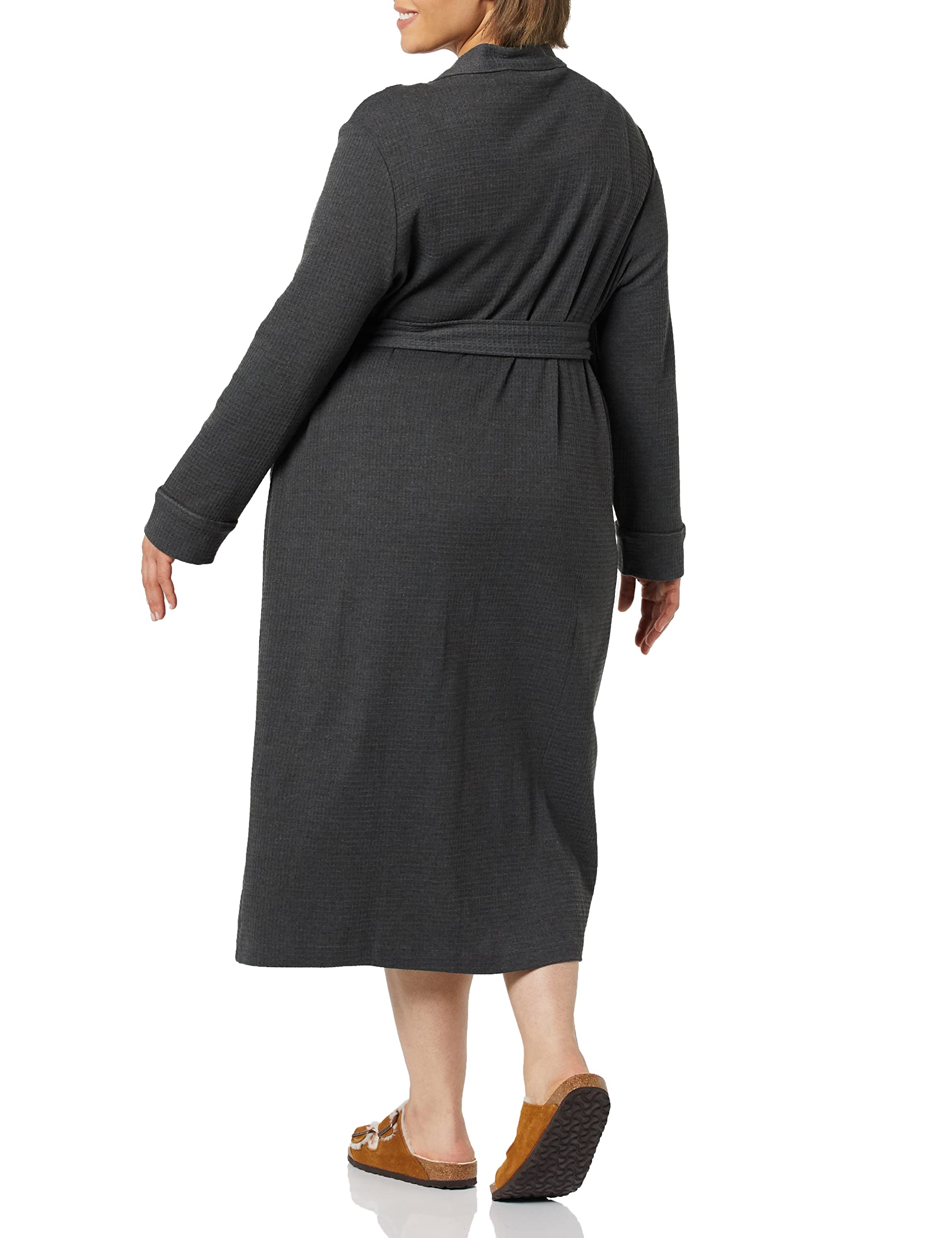 Amazon Essentials Women's Lightweight Waffle Full-Length Robe - Soft Comfortable Bathrobe for Spa, Lounge & Home Relaxation (Plus Size Available)