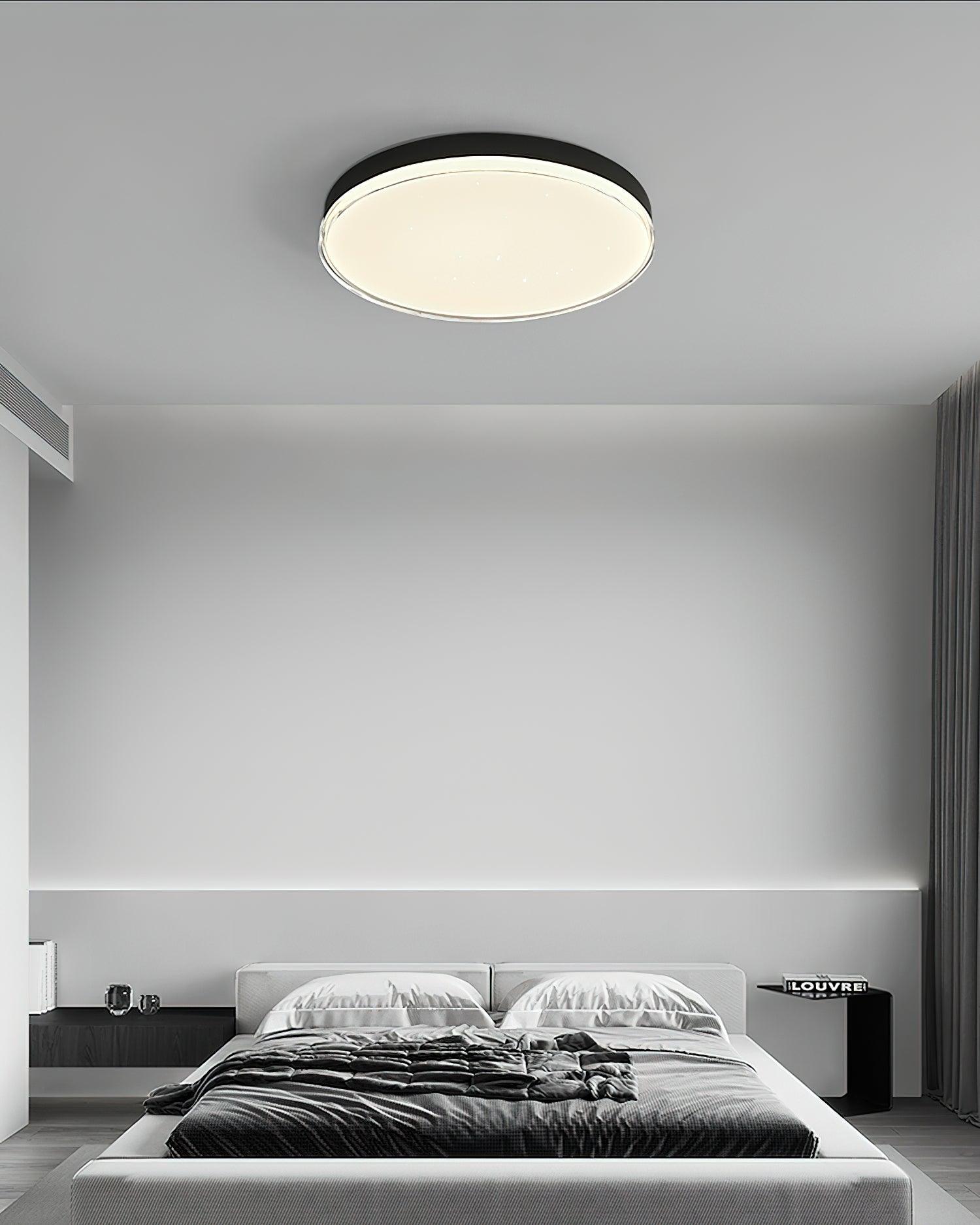 Mimixi Modern Ceiling Light Fixture - Energy Efficient LED Flush Mount Lighting for Bedroom, Living Room, Kitchen & Hallway - Dimmable Bright White Light for Home Decor