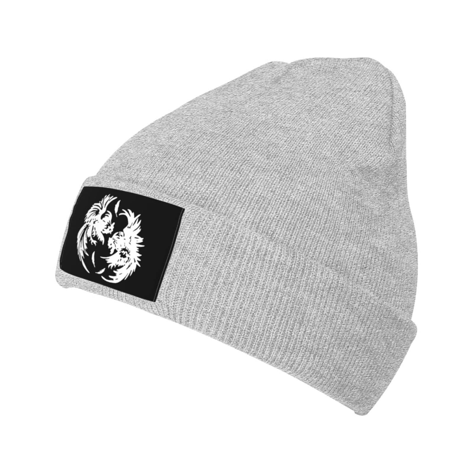 Roosters Fighting Winter Beanie Knit Hats for Men & Women - Warm Thermal Unisex Skull Cap - Perfect for Cold Weather, Outdoor Sports & Casual Wear