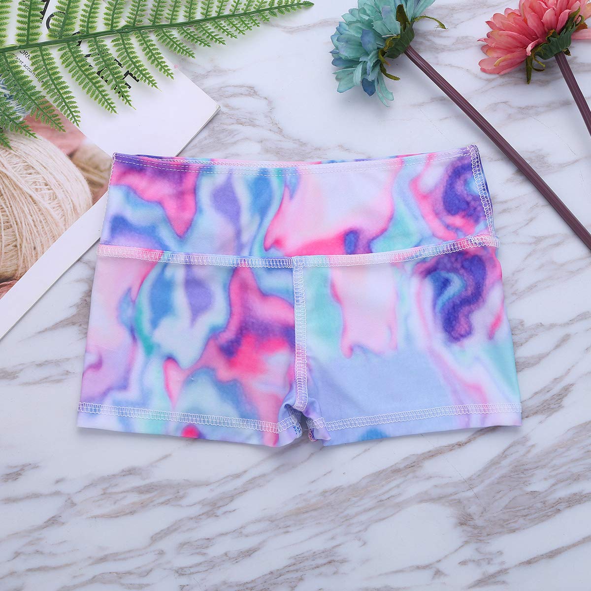 iEFiEL Girls Ballet Dance Shorts - High Waist Booty Shorts for Kids, Yoga, Running, Gym Workout & Activewear - Perfect for Dance Class, Sports & Casual Wear