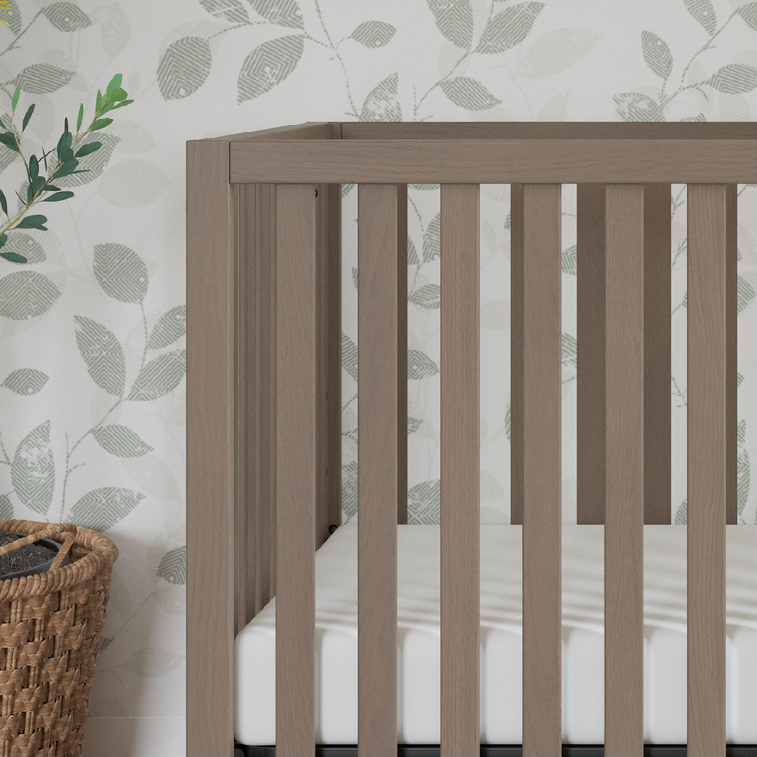 Child Craft SOHO 4-in-1 Convertible Crib - Convertible Baby Crib to Day Bed, Toddler Bed & Full Size Bed with 3 Adjustable Mattress Heights | Non-Toxic & Baby-Safe Finish in Dusty Heather | Perfect for Nursery, Bedroom Transition & Growing Families