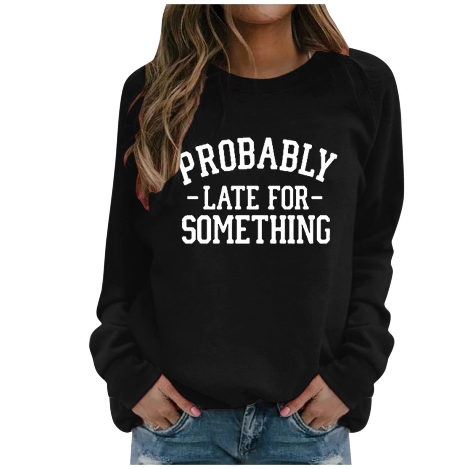 Women's Loose Pullover Sweatshirt - Cute Crew Neck Casual Long Sleeve Top | Perfect for Everyday Wear, Lounge & Street Style Fashion