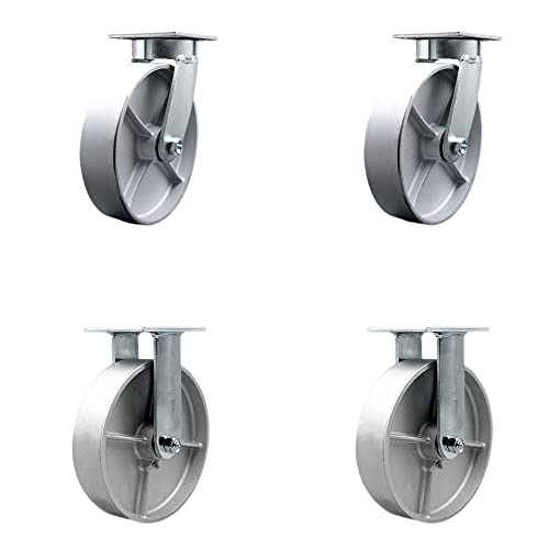 2 Swivel w/2 Bolt On Swivel Locks - 2 Rigid