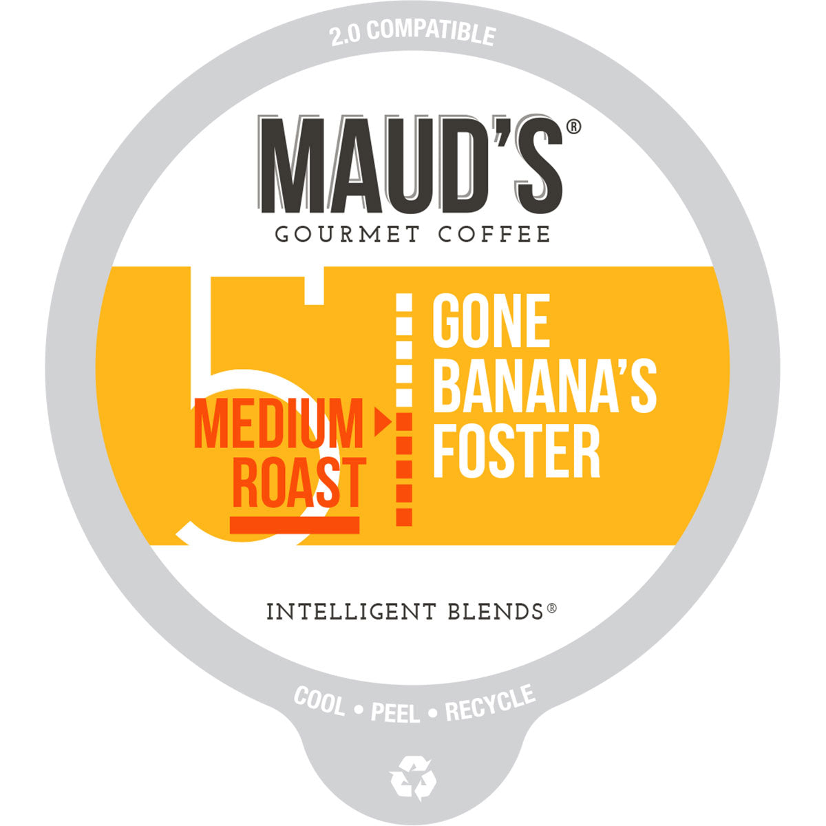 Maud's Banana Foster Flavored Roast Coffee Pods - Single Serve K-Cup Compatible - Rich Caramelized Banana & Rum Flavor - Perfect for Morning Brew & After-Dinner Dessert Coffee