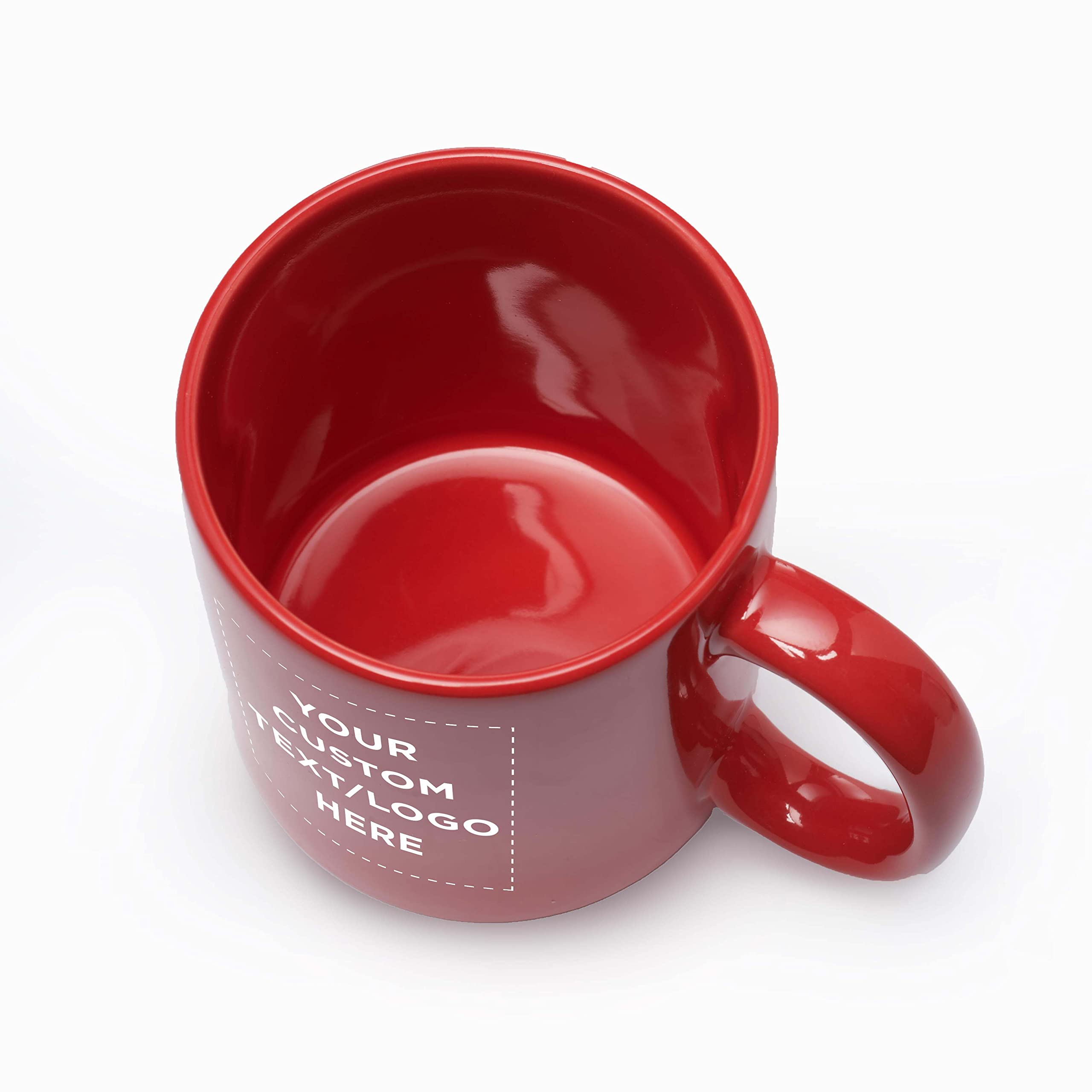 Custom 11 oz Ceramic Coffee Mugs Bulk Set of 50 - Personalized Coffee Cups for Hot & Iced Drinks, Gaming, Office & Home Use - Red