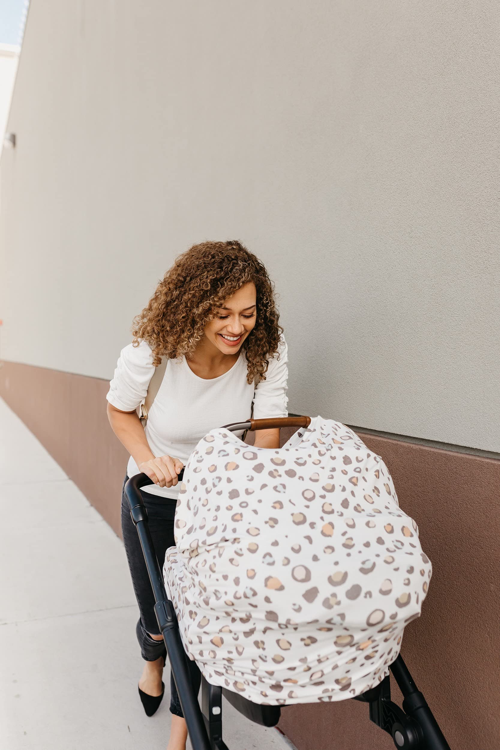 Millie Multi-Use Stretch Cover for Car Seat, Nursing & Stroller - Breathable All-Season Fabric with Stylish Designs | Perfect for Baby Travel, Breastfeeding Privacy & Stroller Shade Protection