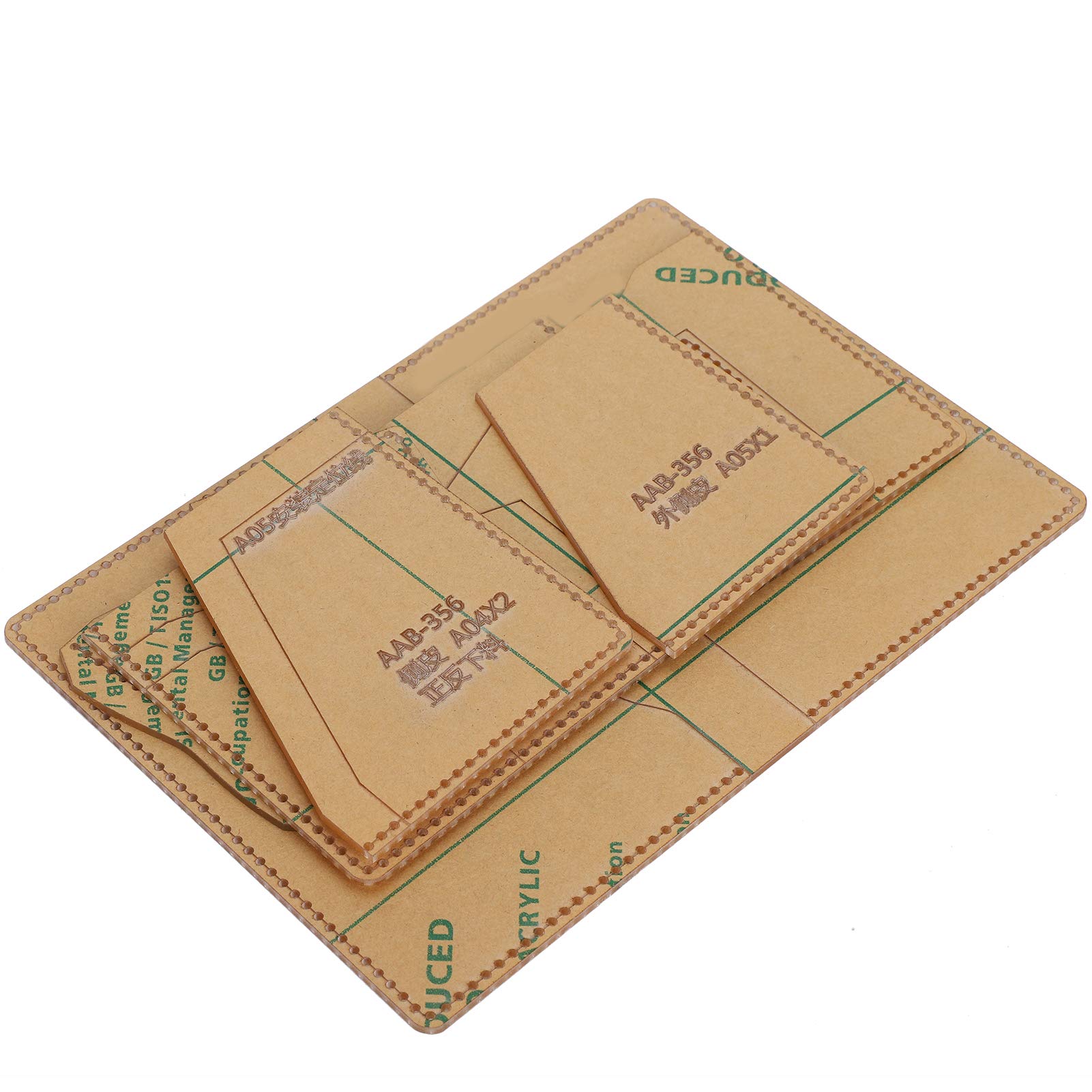 Acrylic Wallet Pattern Stencil Set - DIY Leather Craft Template for Handmade Wallets & Accessories - Perfect for Leather Cutting, Sewing Projects and Gift Making
