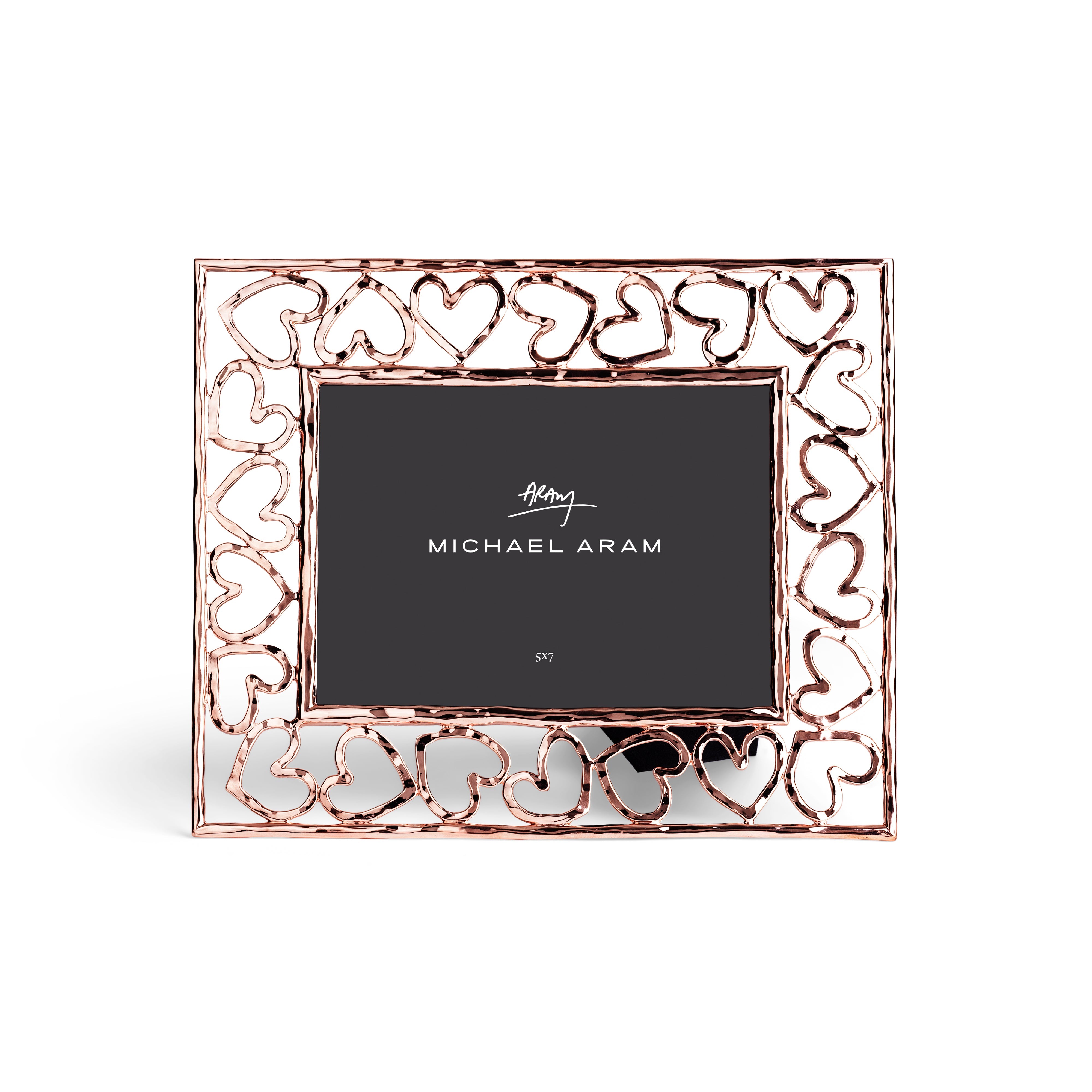 5x7 Rose Gold Heart Frame - Elegant Photo Display for Wedding, Anniversary & Home Decor