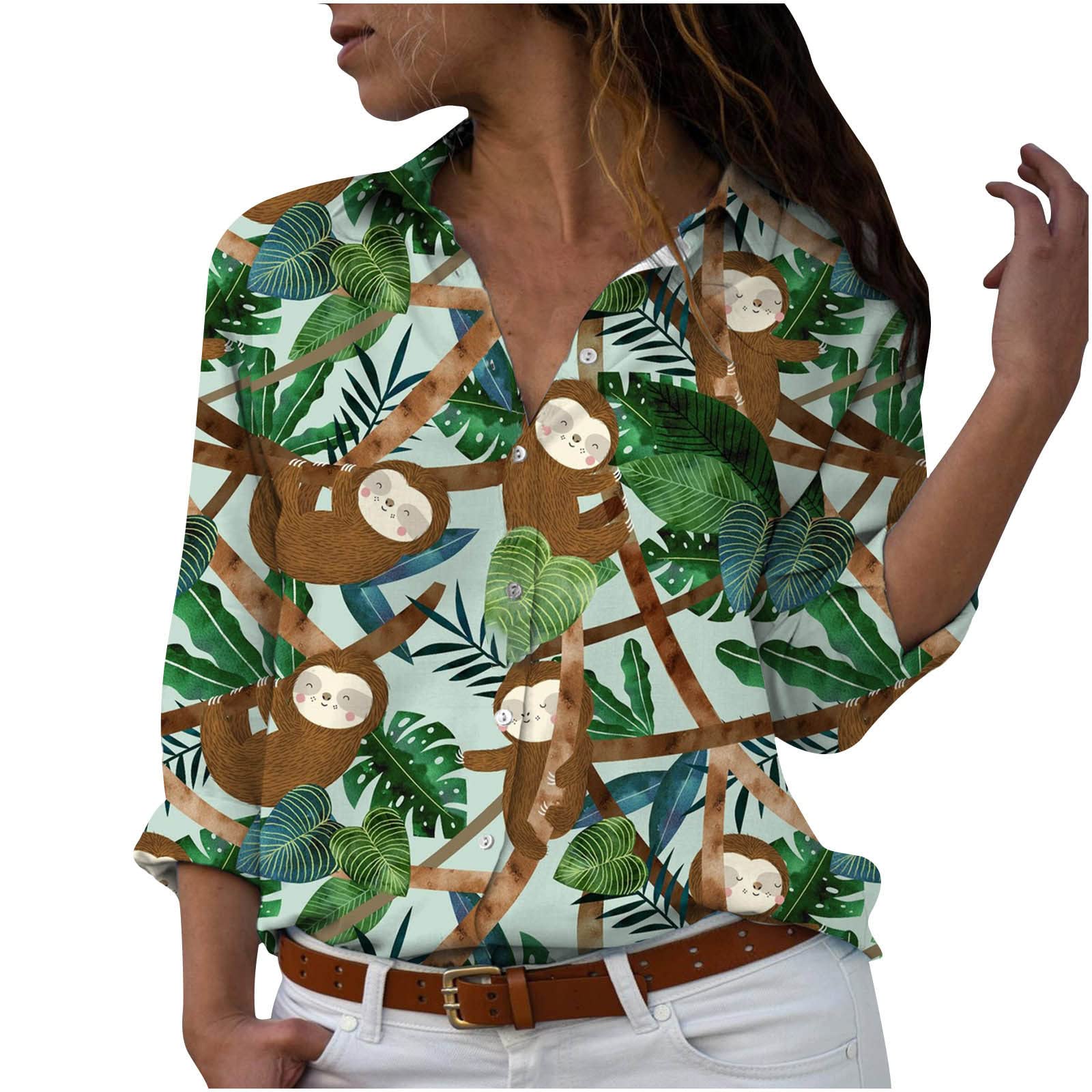 2023 Women's Spring Fashion Tops & Blouses - Casual Long Sleeve Button Down Shirts & Tees for Work, Dating & Daily Wear