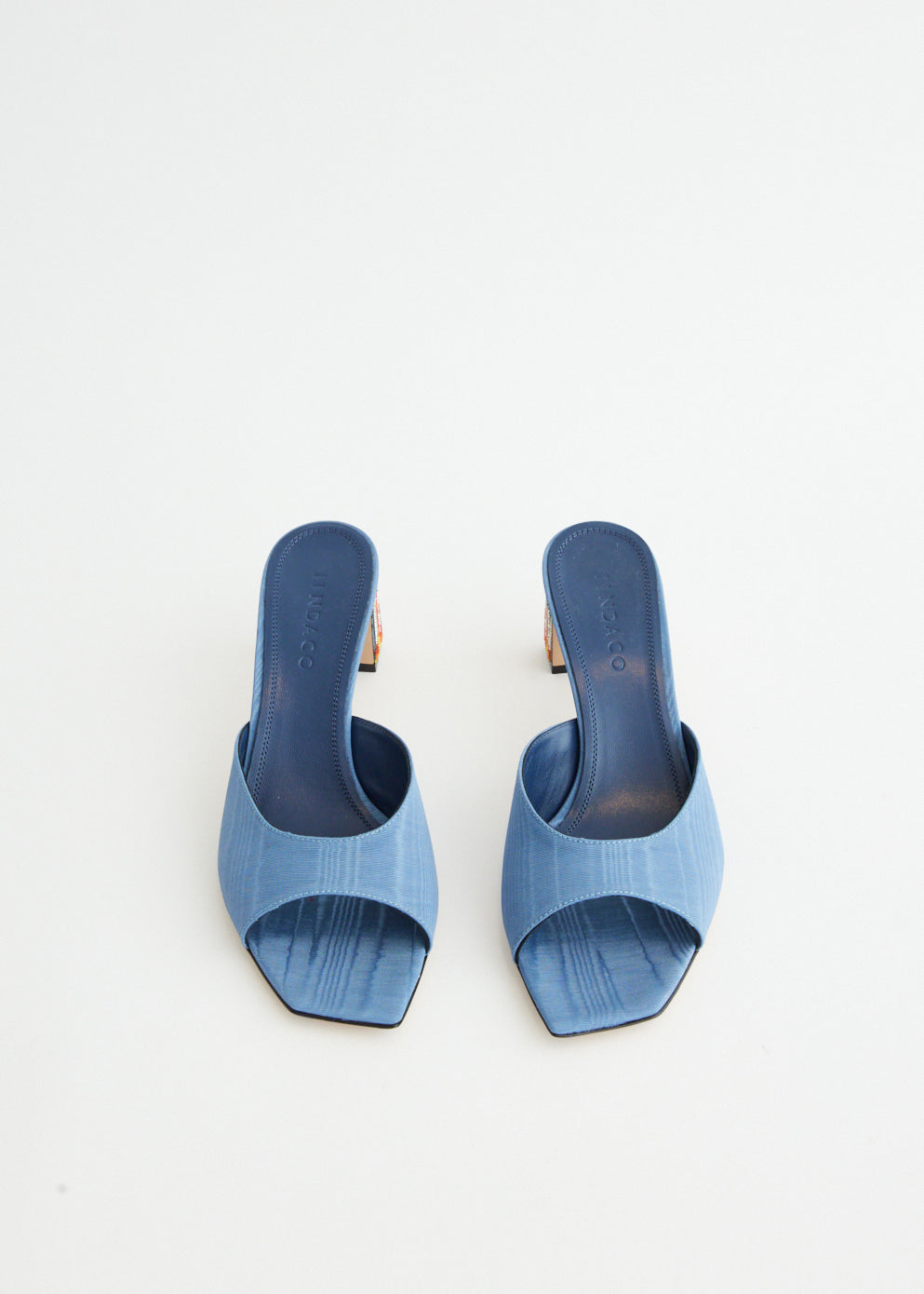 Stylish Ade Grosgrain Moire Denim Mules - Comfortable Slip-On Shoes for Women | Perfect for Casual Outings, Beach Walks & Summer Fashion