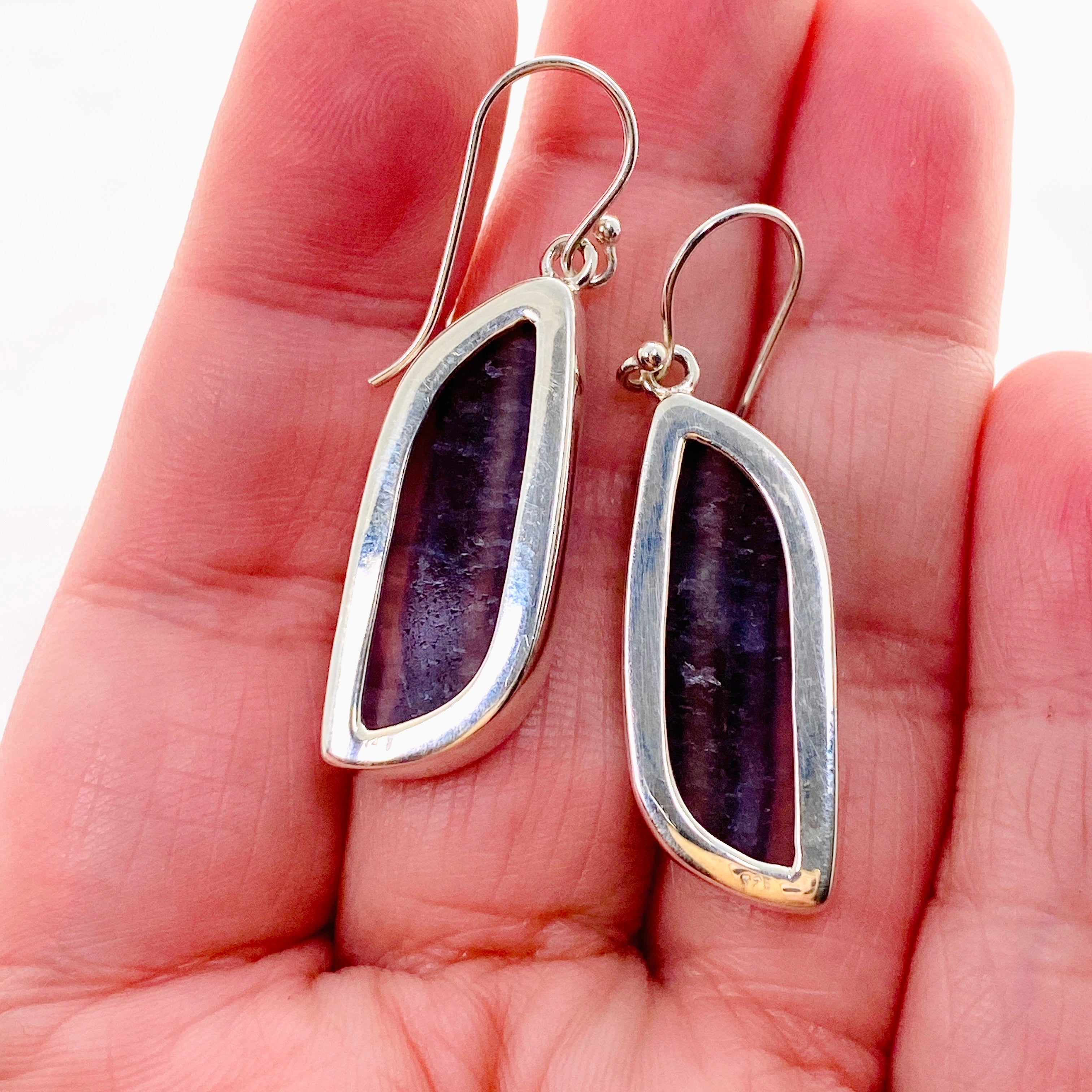 Fluorite Freeform Cabochon Earrings KEGJ1559 - Natural Stone Jewelry for Women, Boho Chic Accessories - Perfect for Everyday Wear, Gift Giving & Spiritual Healing