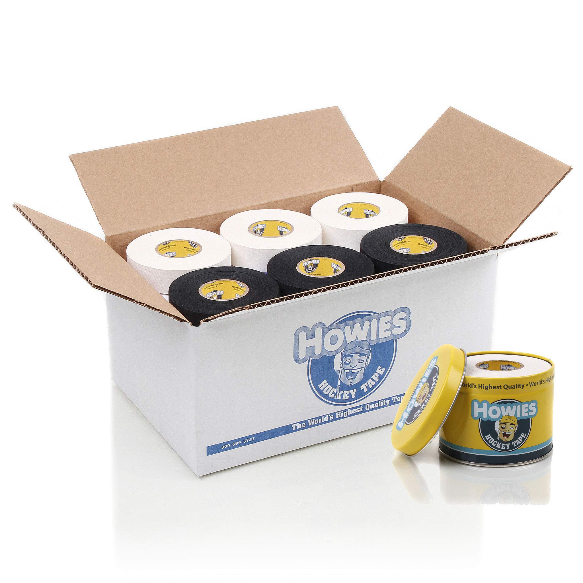 Howies Hockey Tape - 30 Pack Black & White Cloth Hockey Stick Tape | Grip & Protection for Hockey Sticks | Perfect for Ice Hockey, Street Hockey & Practice Sessions