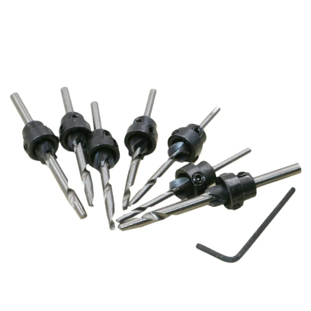 22Pcs High-Speed Steel Drill Bit Set with Wrench & Adjustable Depth Stop Collars - Woodworking, Metal & Plastic Drilling Accessories for Electric Drills - Perfect for DIY Projects, Home Repairs & Professional Use