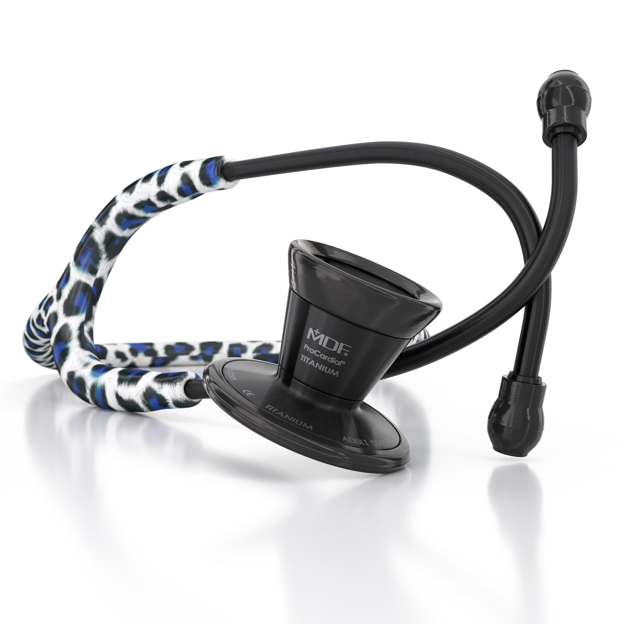 ProCardial® Titanium Cardiology Stethoscope - Tiberius Panther/BlackOut - Premium Medical Stethoscope for Doctors, Nurses & Healthcare Professionals - Ideal for Cardiac Exams, Patient Monitoring & Clinical Use