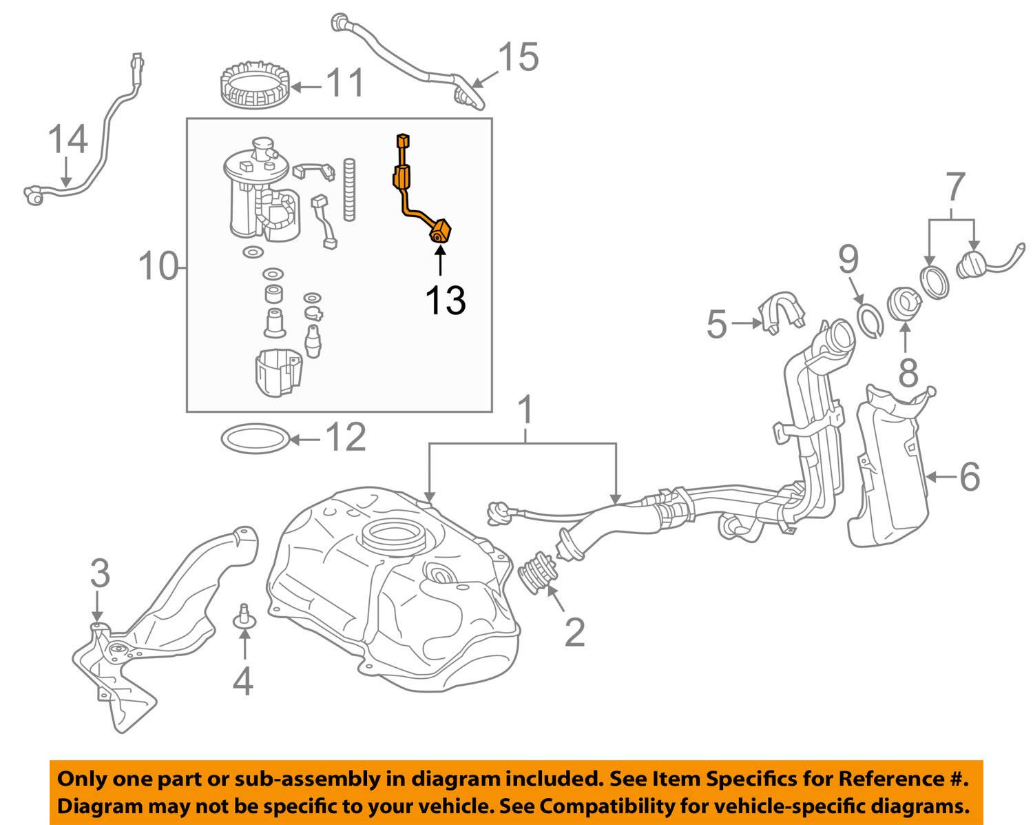 Toyota 83320-52280 Fuel Tank Sending Unit - Fuel Level Sensor for Toyota Camry, Corolla, Highlander - Perfect for Fuel Gauge Repair & Replacement