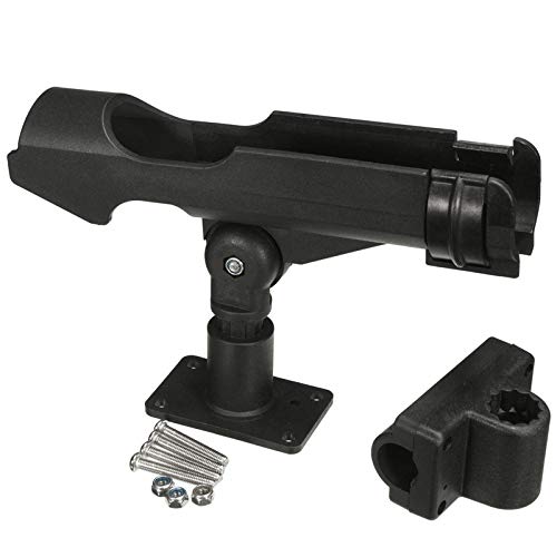 LYUN Fishing Rod Holder - 360° Rotatable Kayak & Boat Fishing Support Bracket with Screws - Durable Fishing Tackle Tool for Yacht, Kayaking & Outdoor Fishing - Perfect for Saltwater & Freshwater Angling