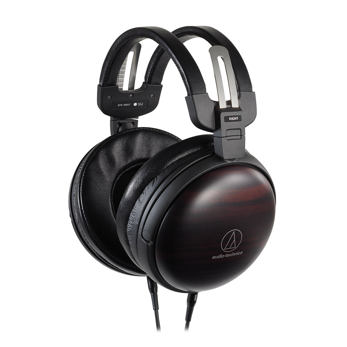 Audio Technica ATH-AWKT Premium Closed-Back Wooden Headphones for Audiophiles - Perfect for Home Listening, Studio Recording & Music Appreciation