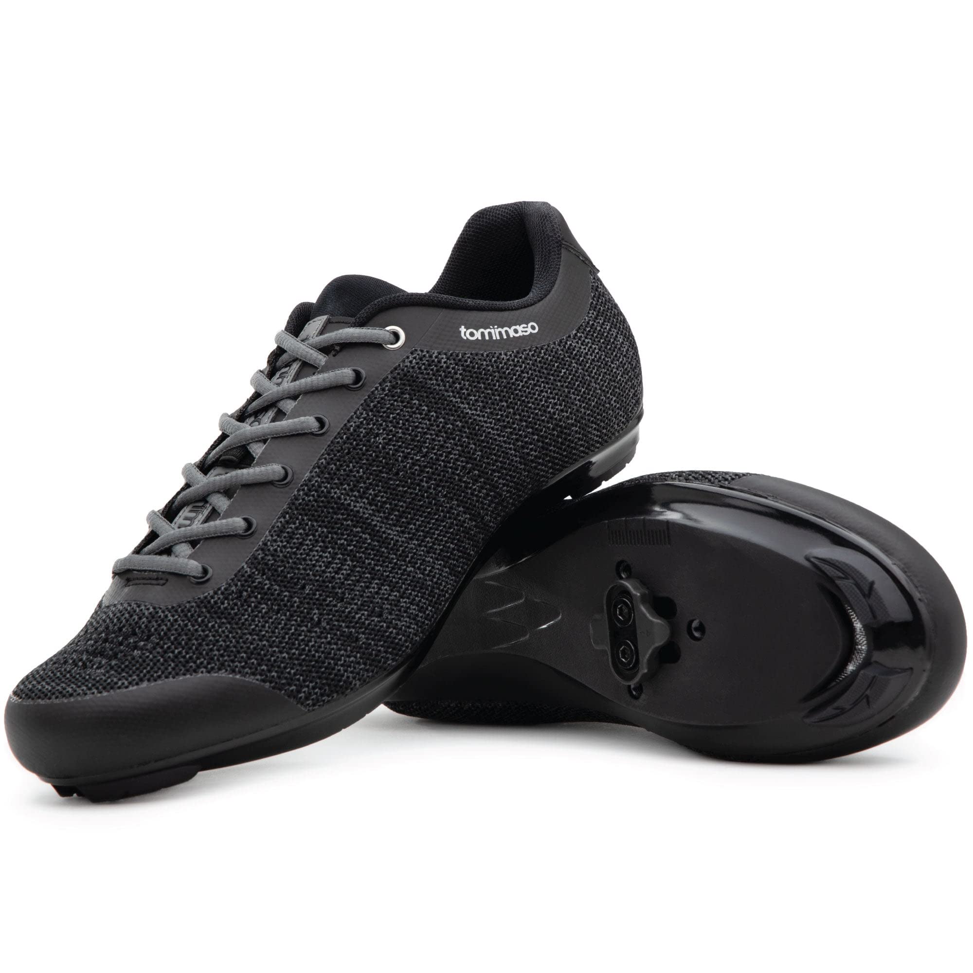 Tommaso Strada Men's SPD Cycling Shoes with Delta Clips - Indoor Spinning & Peloton Bike Shoes for Road Cycling - Comfortable & Durable for Gym, Studio & Outdoor Riding