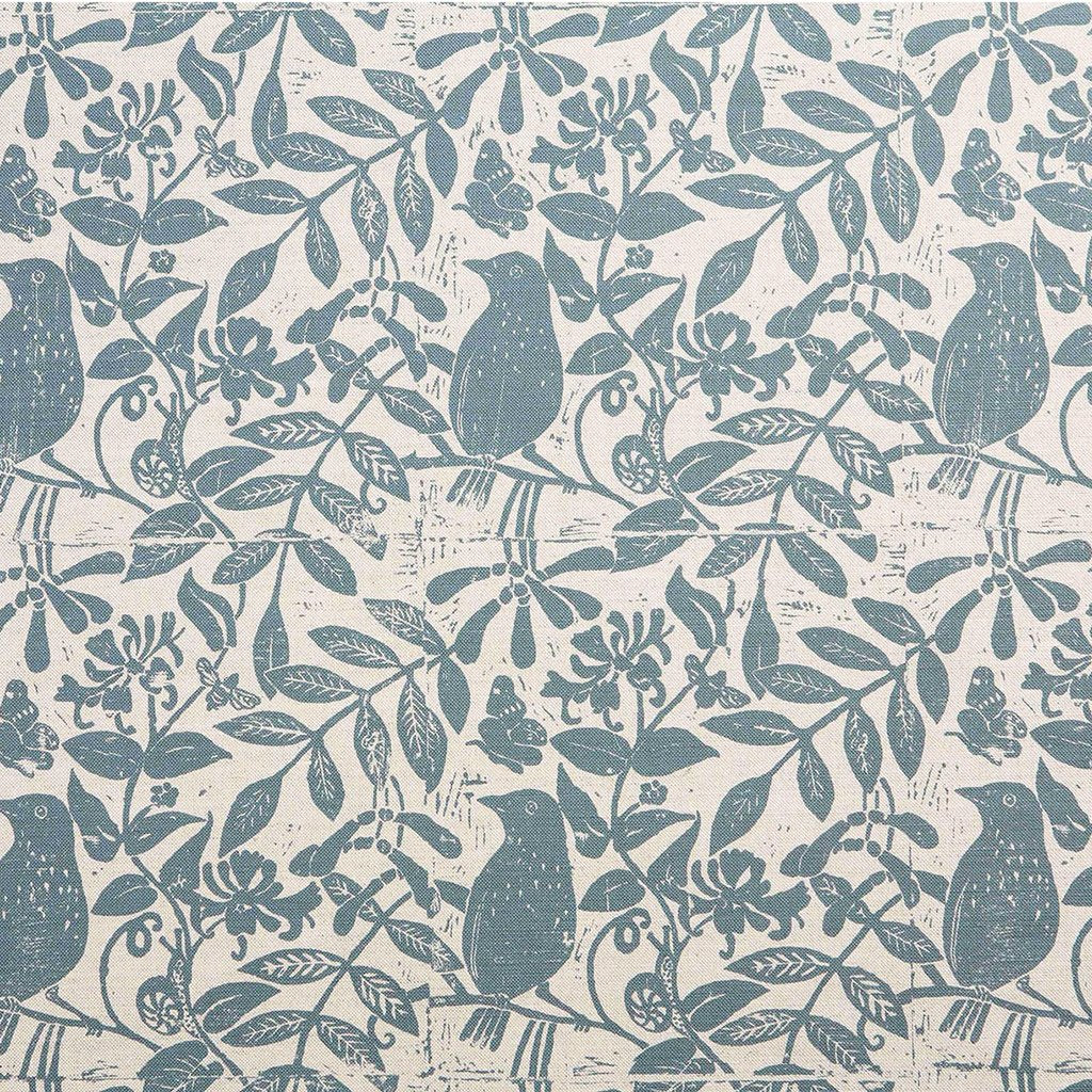 Birds & Bees Printed Linen Cotton Fabric - Soft & Breathable Material for DIY Crafts, Quilting, and Home Decor Projects