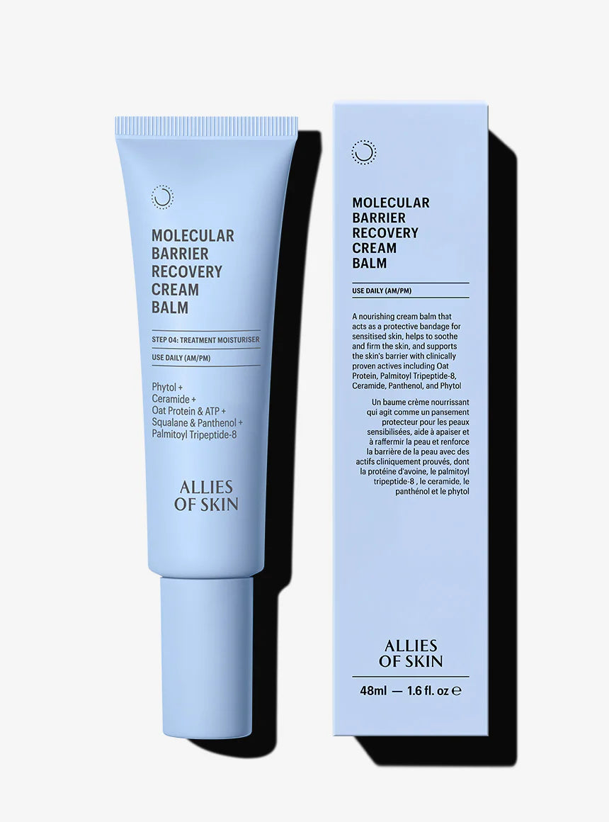 Molecular Barrier Recovery Cream Balm - Intense Hydration & Skin Repair for Dry, Sensitive Skin | Perfect for Nighttime Recovery & Daily Moisturizing
