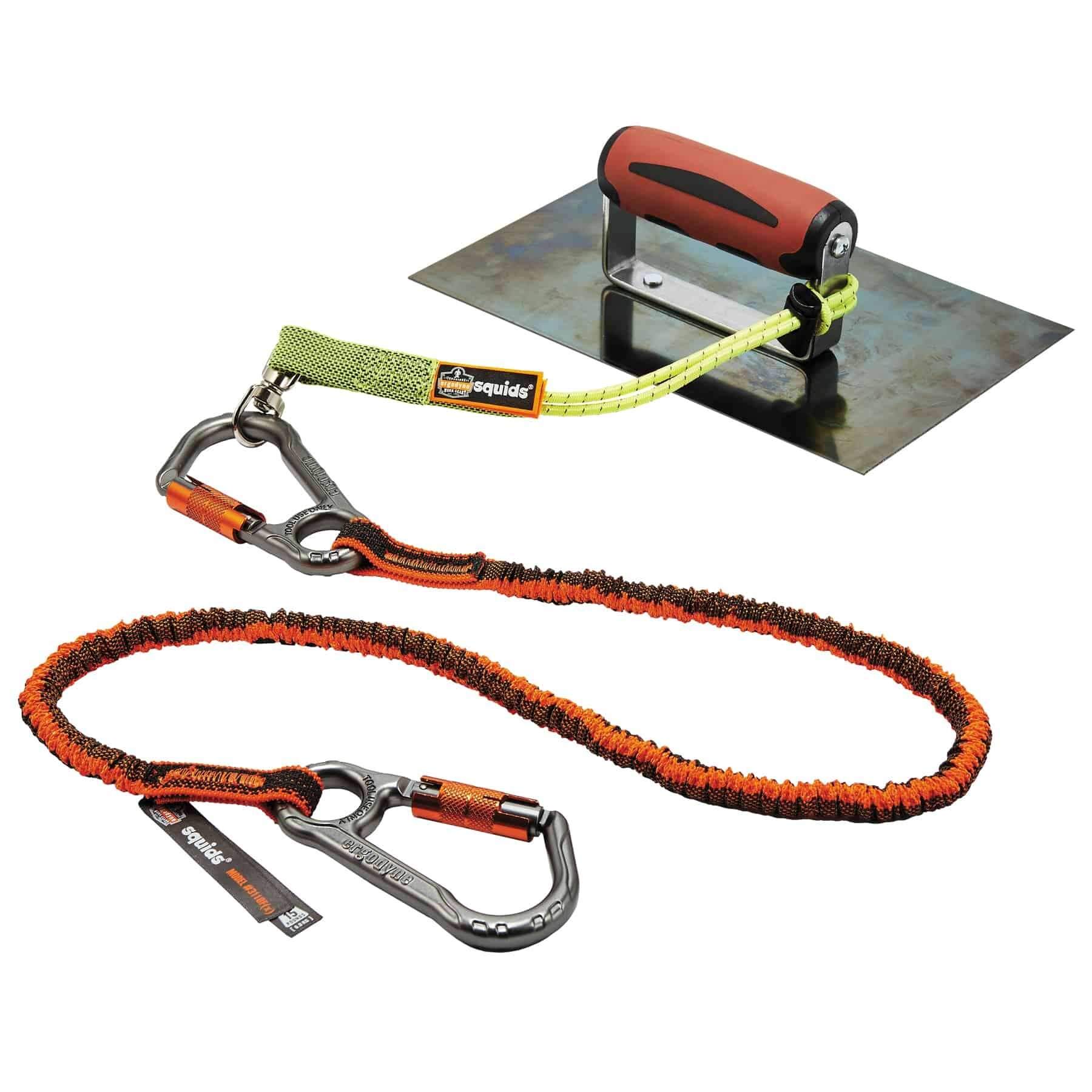Ergodyne Squids 3184 Tool Tethering Kit for Concrete Finishers - Safety Lanyards & Attachments for Power Grinders, Trowels - Secure Tools at Heights for Construction & Renovation Projects