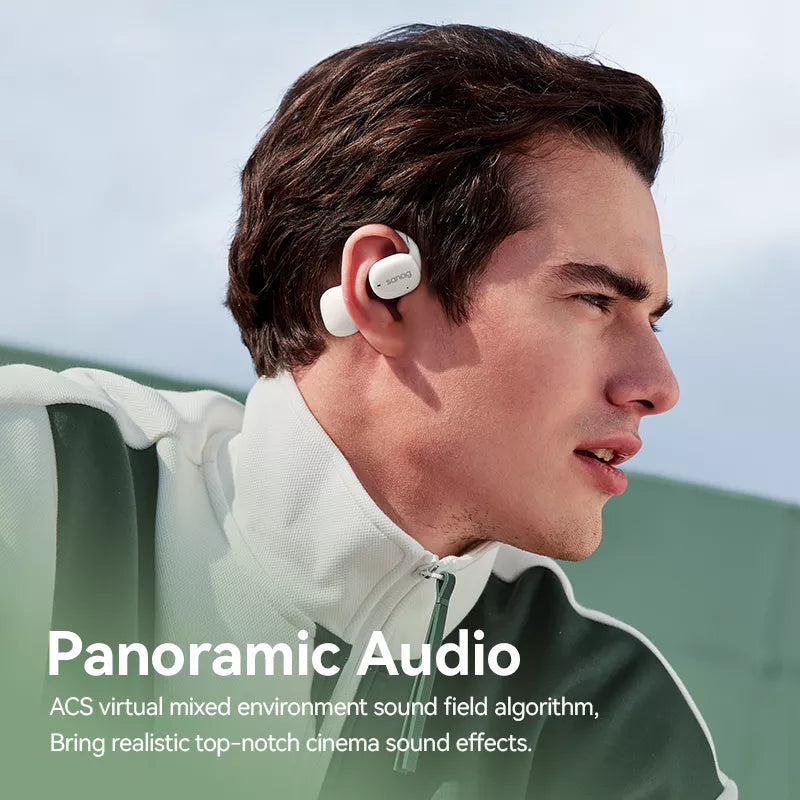 Sanag G50S Wireless Bluetooth Headphones with Ear Hook - Open Ear Air Conduction Sport Headset for Running, Cycling & Workout - Sweatproof Lightweight Design for Gym & Outdoor Activities