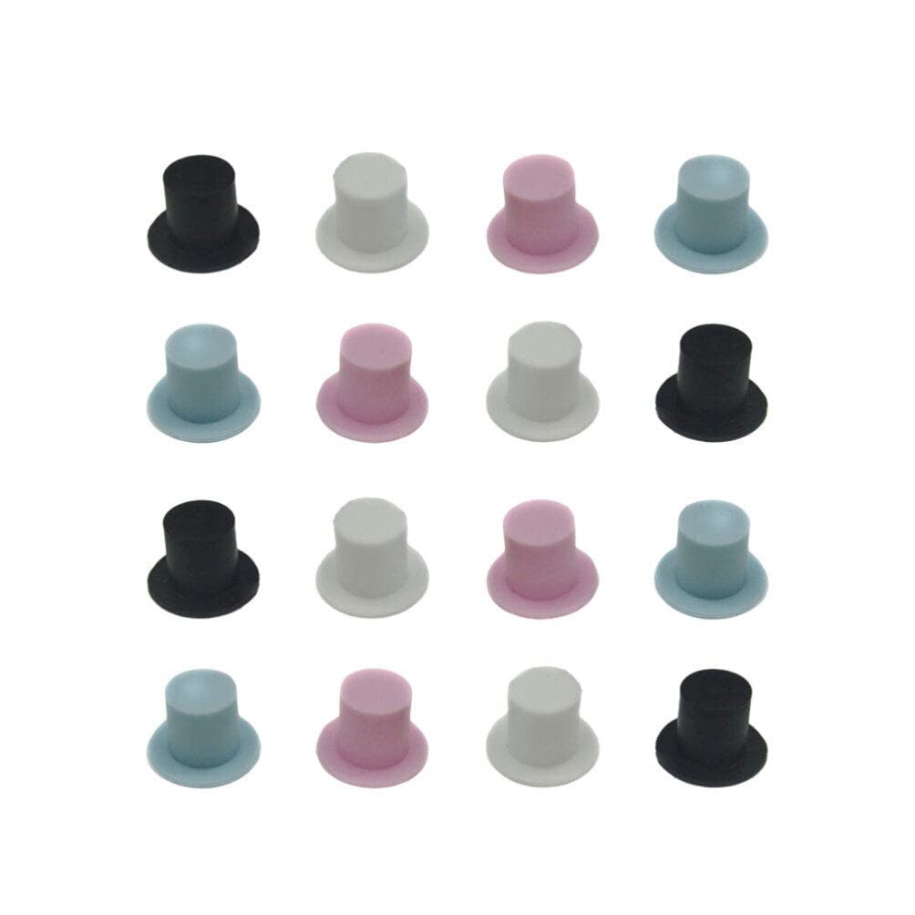 EXCEART 80pcs Mini Plastic Top Hats - Colorful Magician Hats for DIY Crafts, Kids Party Favors & Art Projects - Perfect for Costume Parties, Magic Shows, and School Events