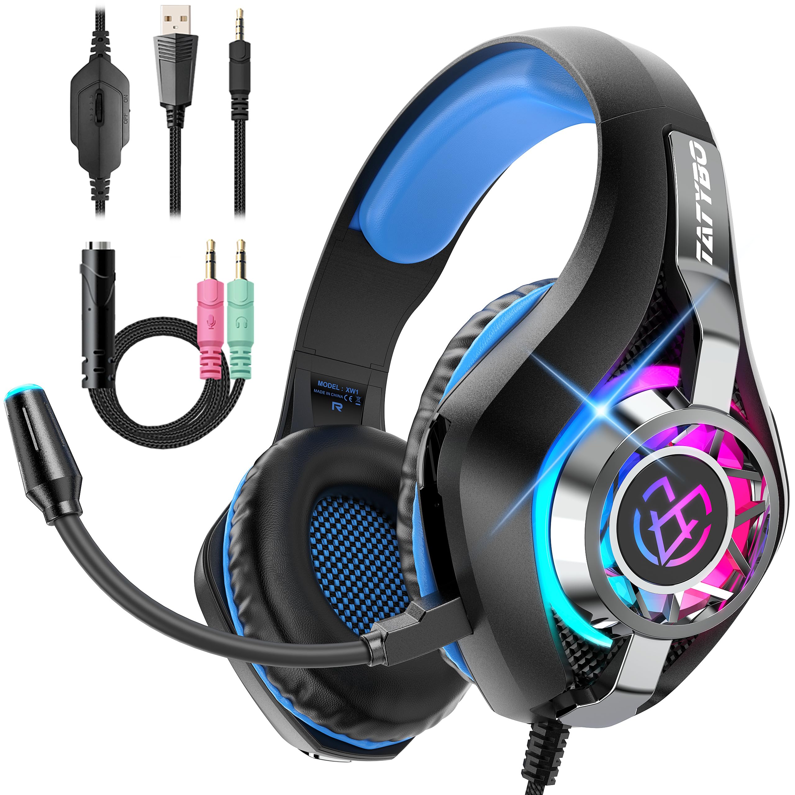 Best Gaming Headset for PC, PS5, Nintendo Switch & Mobile - Noise Cancelling Microphone & Deep Bass Stereo Sound - Perfect for Online Gaming, Streaming & Voice Chat