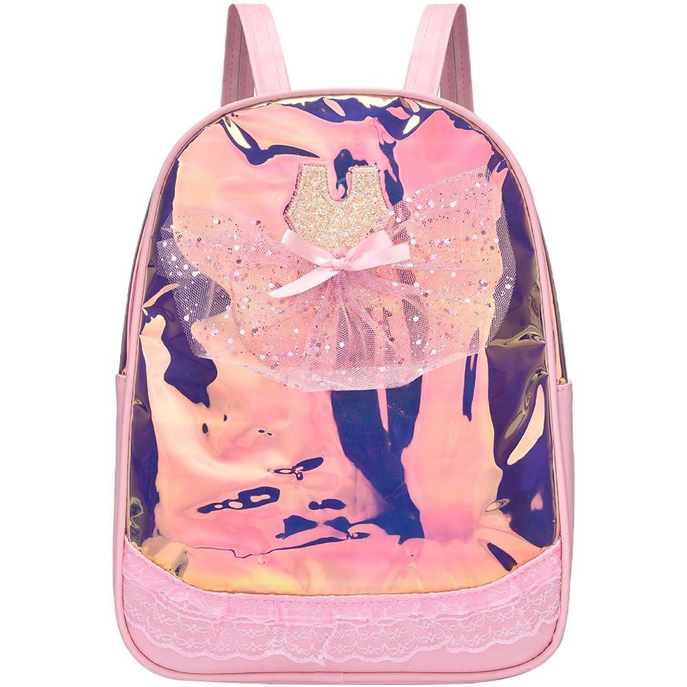 Pink Ballet Backpack for Girls - Kids Dance Bag with Yarn Skirt Decoration | Perfect for Ballet, Gymnastics, Swimming & Dance Classes | Lightweight School Backpack for Toddlers & Children