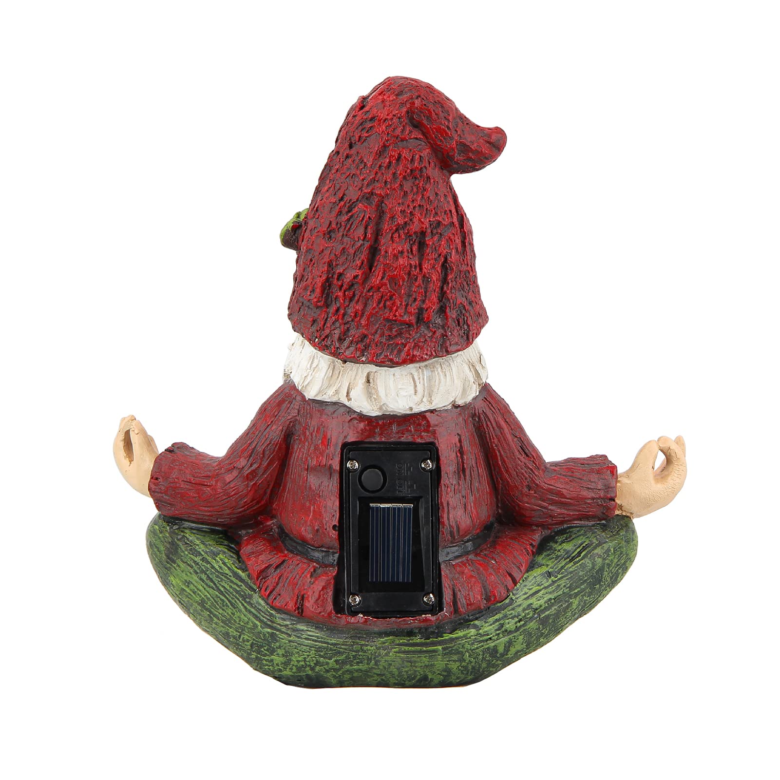 Solar-Powered Yoga Gnome Statue - Outdoor Garden Decor with LED Lights, Yoga Pose Gnome Figurine for Patio, Lawn & Yard - Perfect for Zen Gardens, Meditation Spaces & Whimsical Outdoor Decor