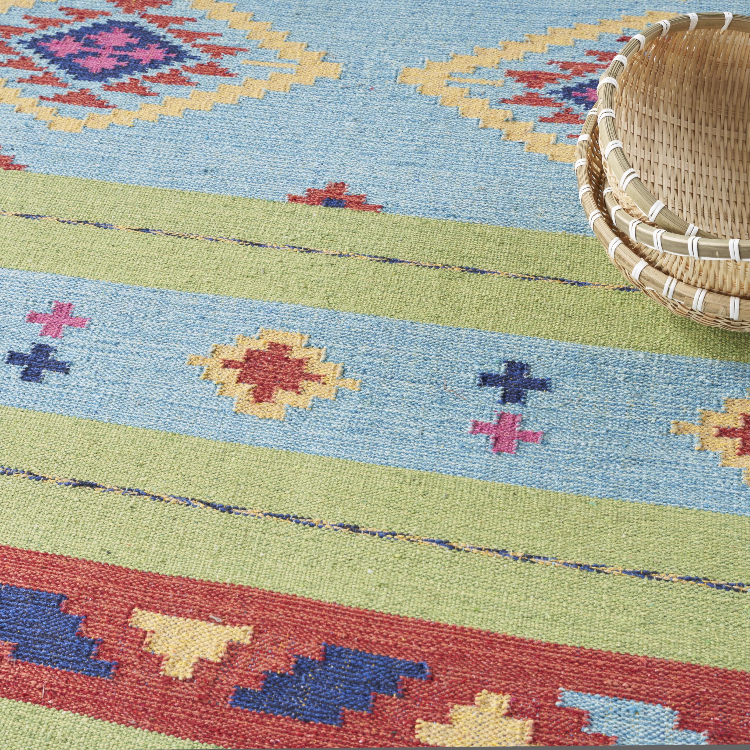 Nourison Baja Tribal Blue/Green 3'6