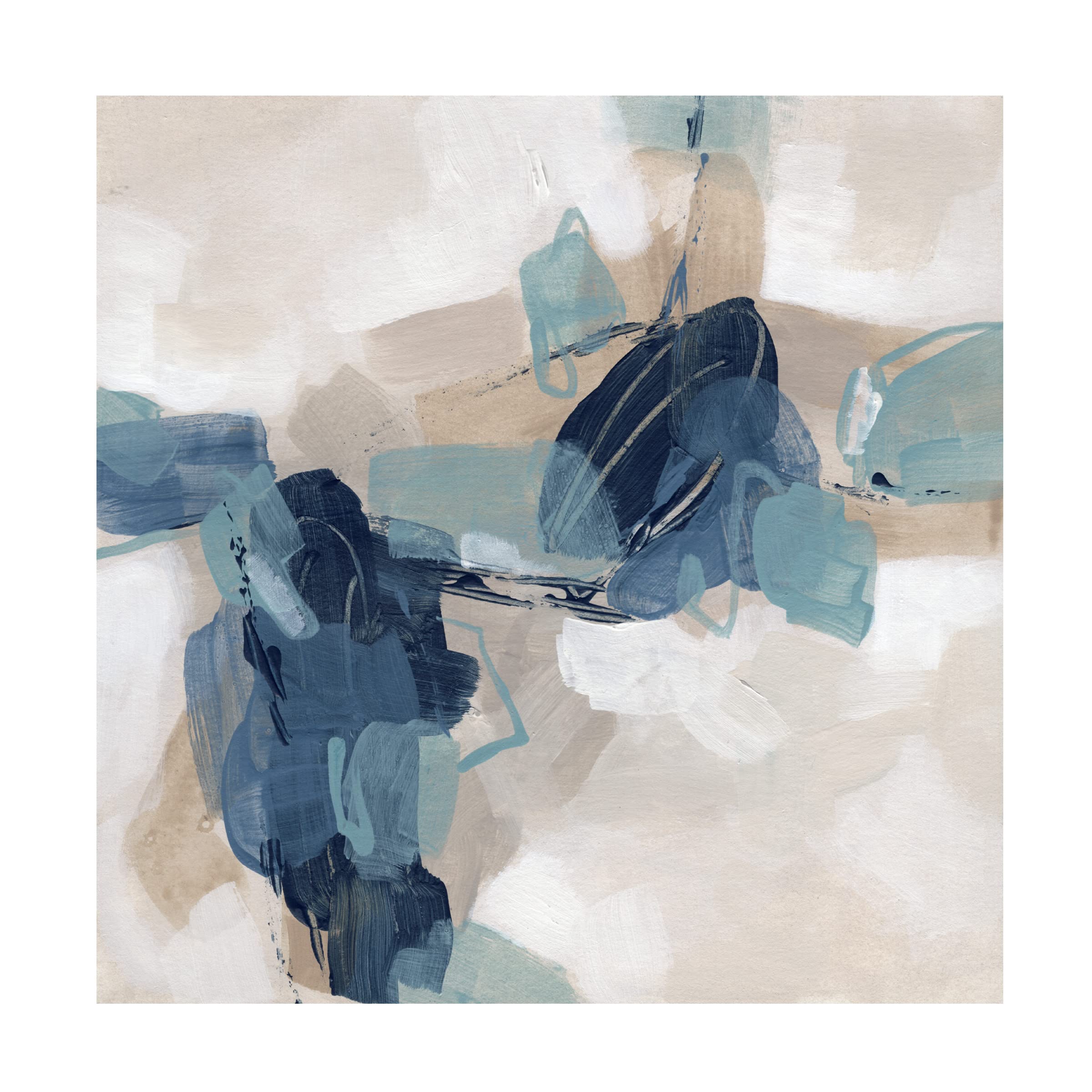 Trademark Fine Art 'Blues Chorus I' Canvas Art Print by June Erica Vess - Modern Wall Decor for Living Room, Bedroom & Office