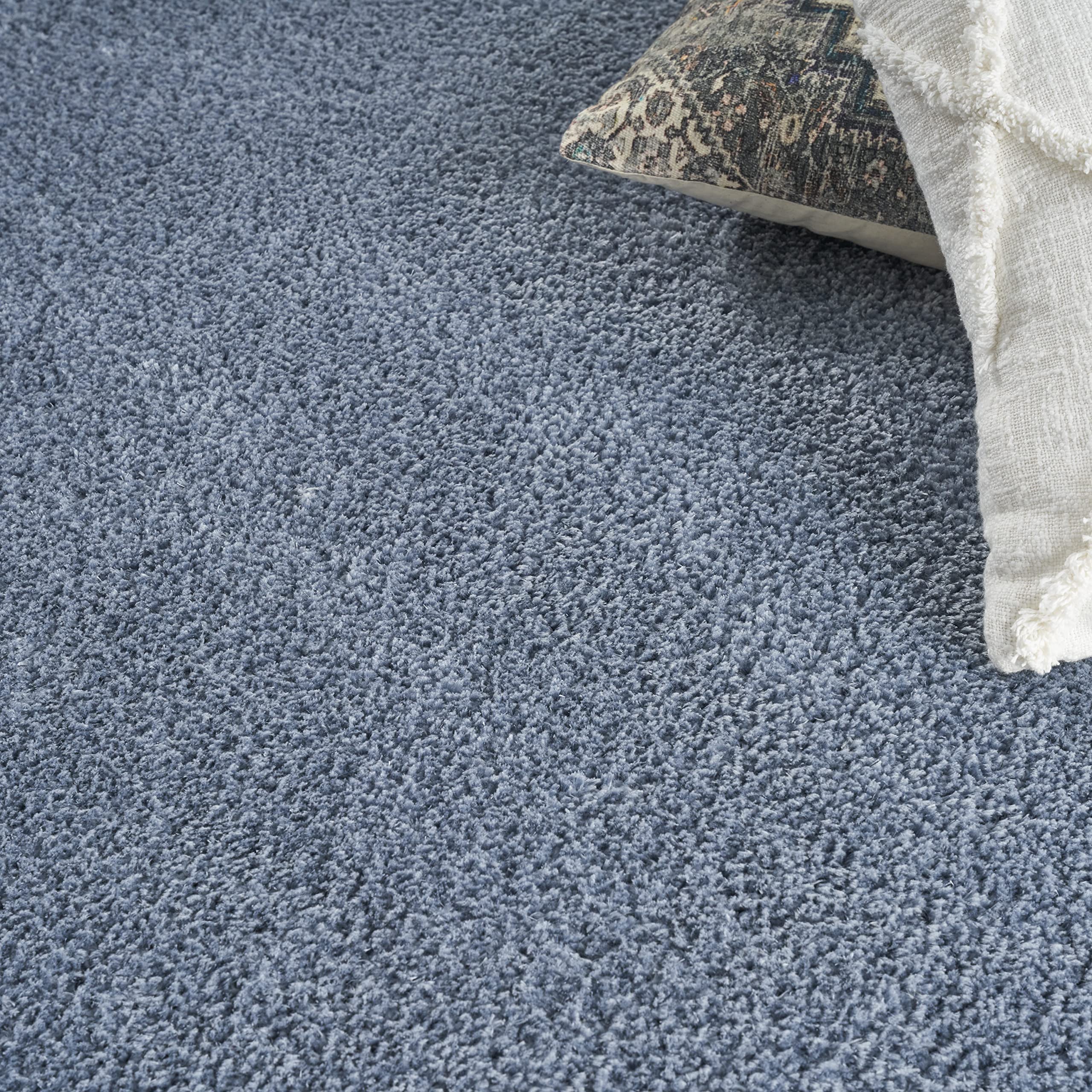 Nourison Luxurious Shag Light Blue 5'3