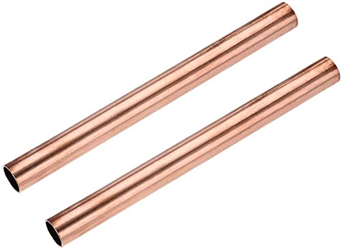 Premium T2 Copper Round Tube - Seamless Straight Pipe for DIY Crafts & Plumbing - 500mm Length (161.5mm OD) - Perfect for Home Renovation, Jewelry Making, and HVAC Projects