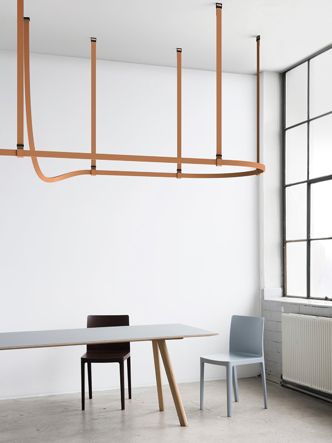 Modern Adjustable Belt Pendant Lamp - Industrial Style Hanging Light for Kitchen Island, Dining Room & Bedroom - Vintage Edison Bulb Compatible