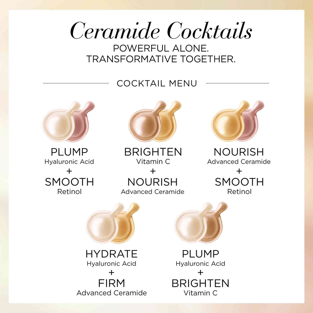 Vitamin C Ceramide Capsules & Radiance Renewal Serum Set - 120 Piece Anti-Aging Skincare for Glowing Skin - Perfect for Night Routine & Dry Skin Care