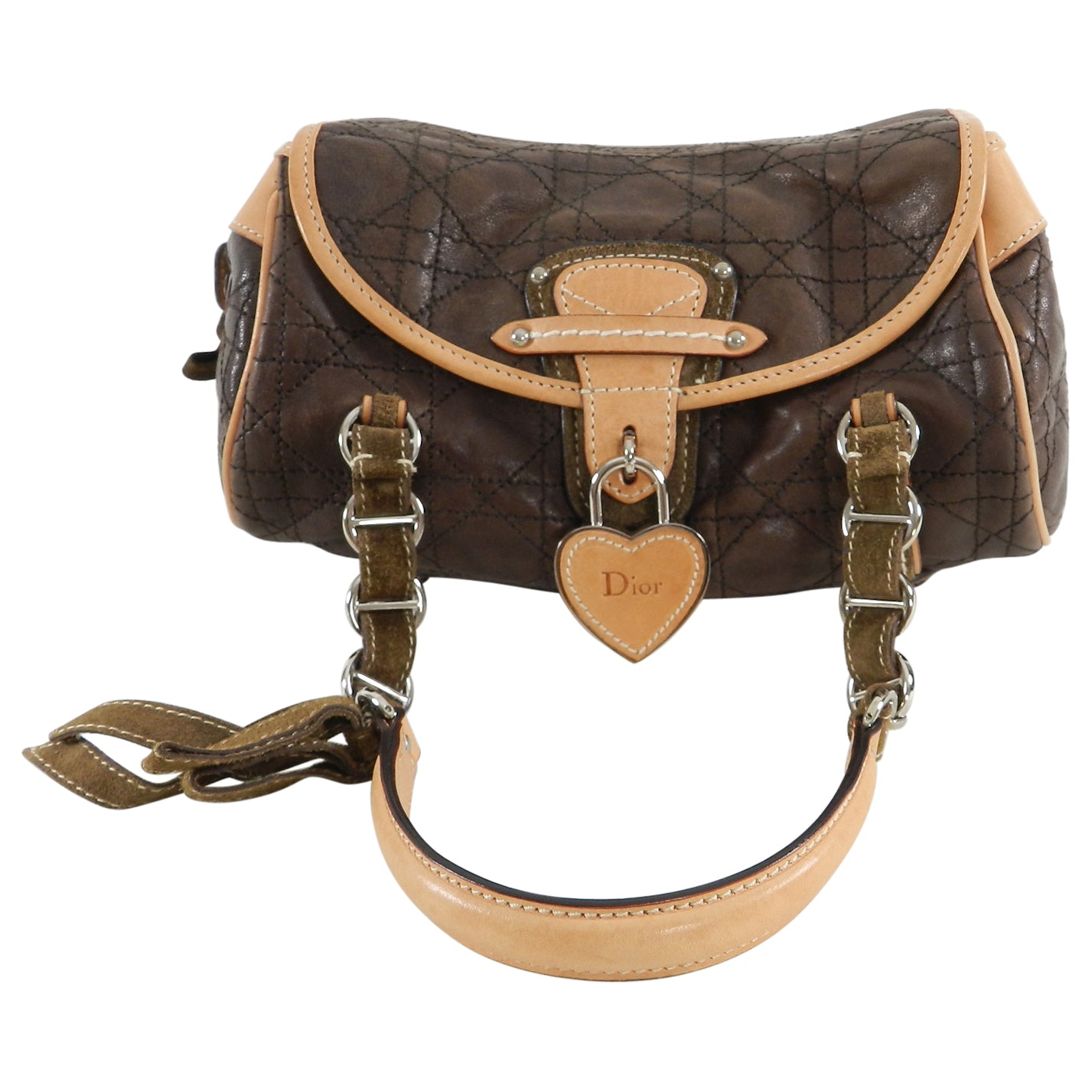 Christian Dior Romantique Small Leather Handbag in Brown - Luxury Crossbody Bag for Women, Perfect for Date Night & Evening Events
