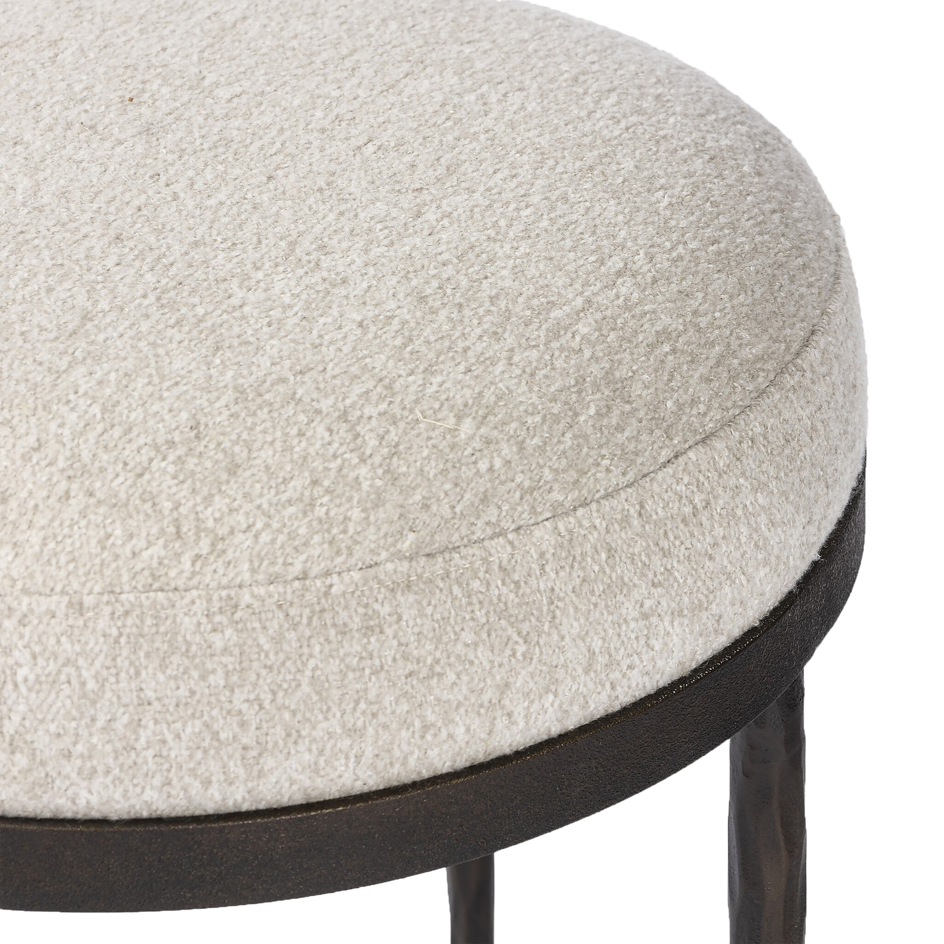 Ambrosia Ottoman Stool - Upholstered Storage Bench with Tufted Cushion, Modern Footrest for Living Room, Bedroom & Dorm Decor - Perfect for Extra Seating & Hidden Storage